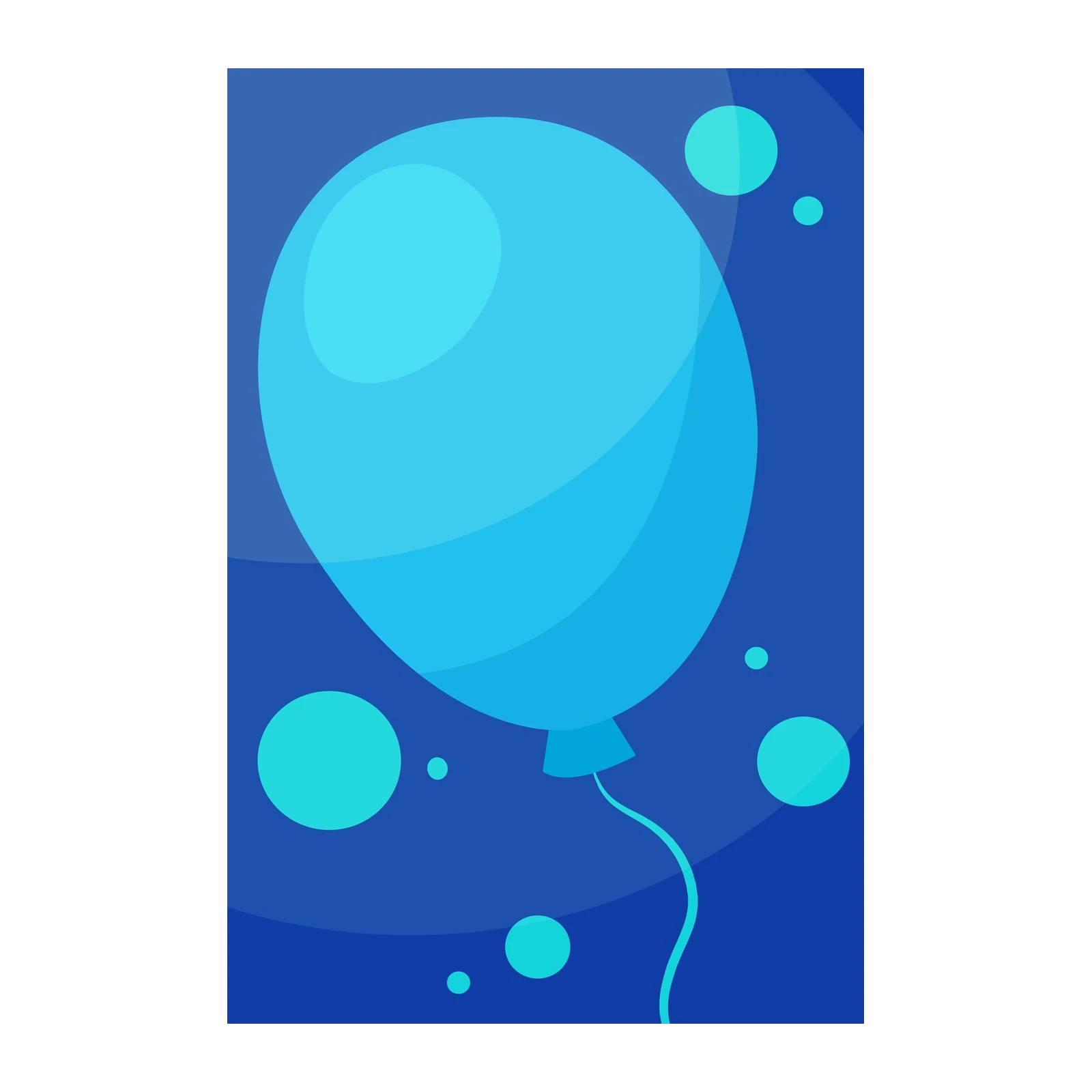 Blue Balloon Celebration Wall Art