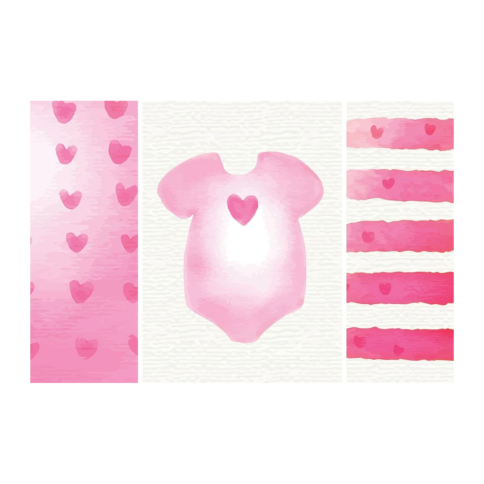 Sweet Hearts Baby Bodysuit & Stripes Wall Art