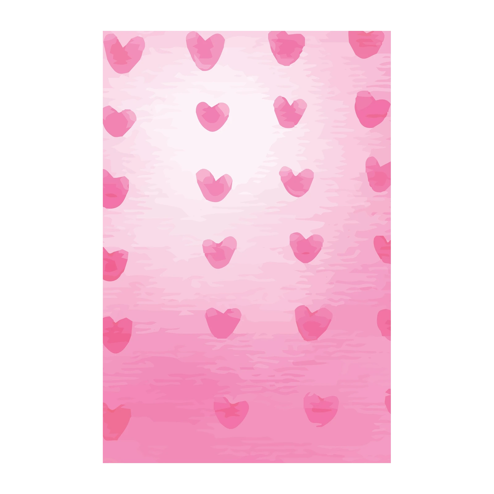 Charming Pink Hearts Pattern Wall Art
