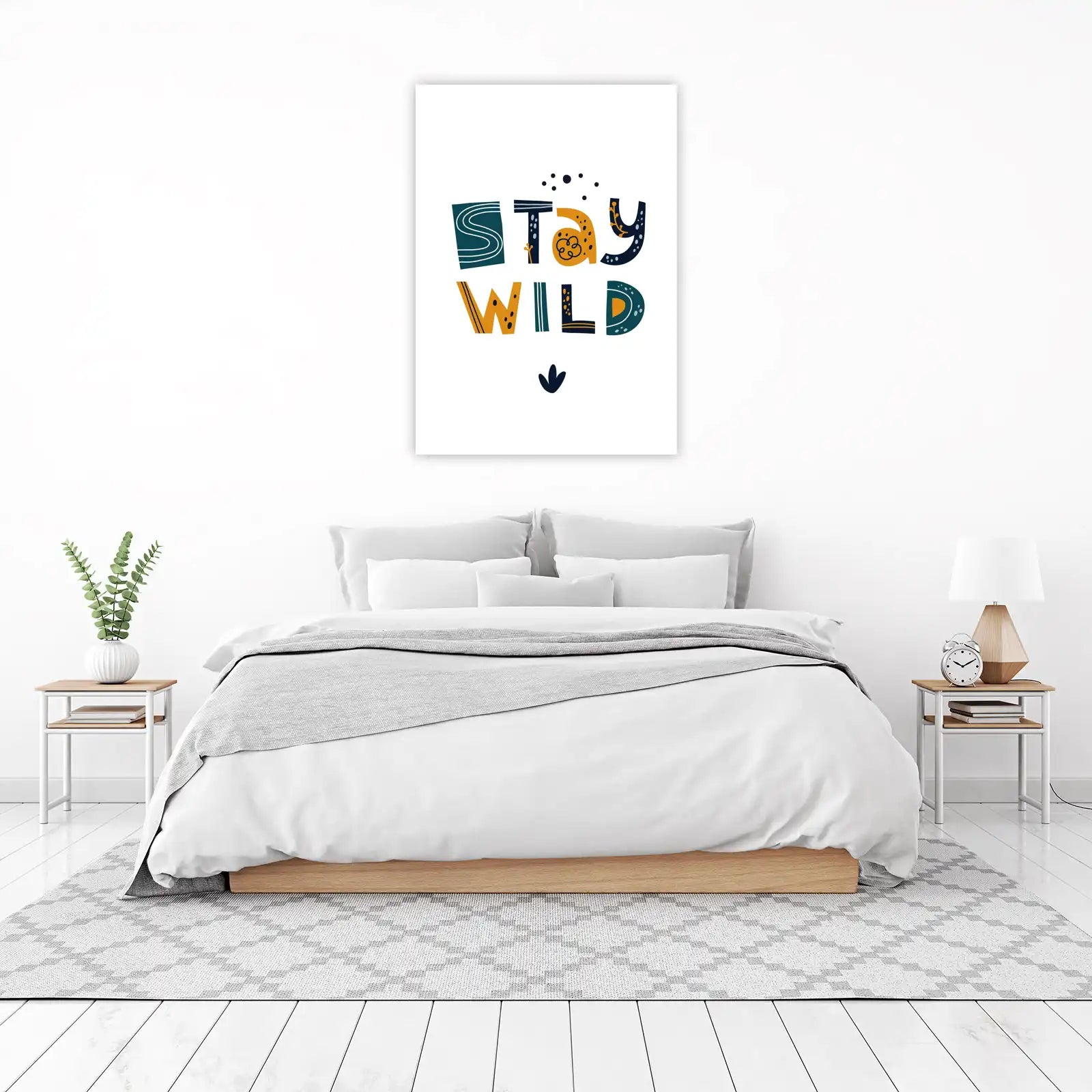 Stay Wild Boho Kids Room Wall Art