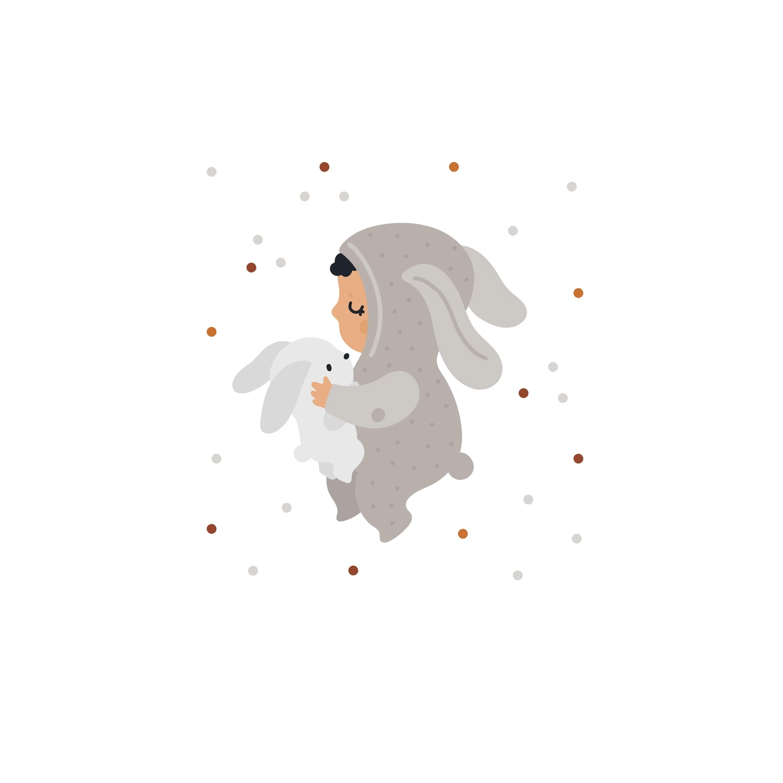 Sweet Bunny Hugs Nursery Wall Art Wall Art