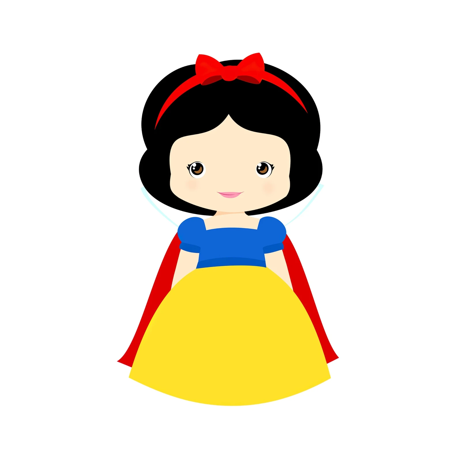 Adorable Snow White Chibi Wall Art for Kids' Room