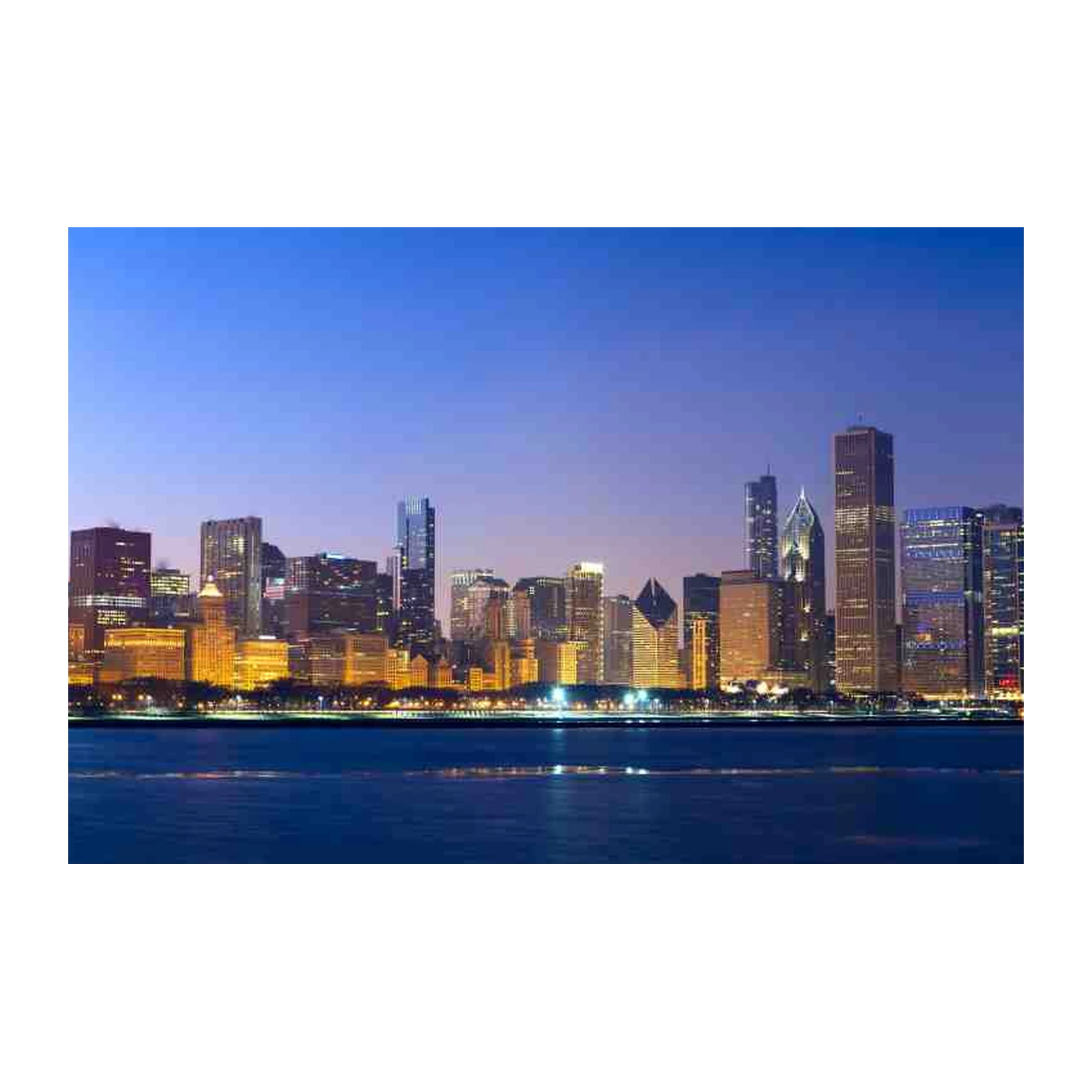 Chicago Skyline at Dusk Wall Art