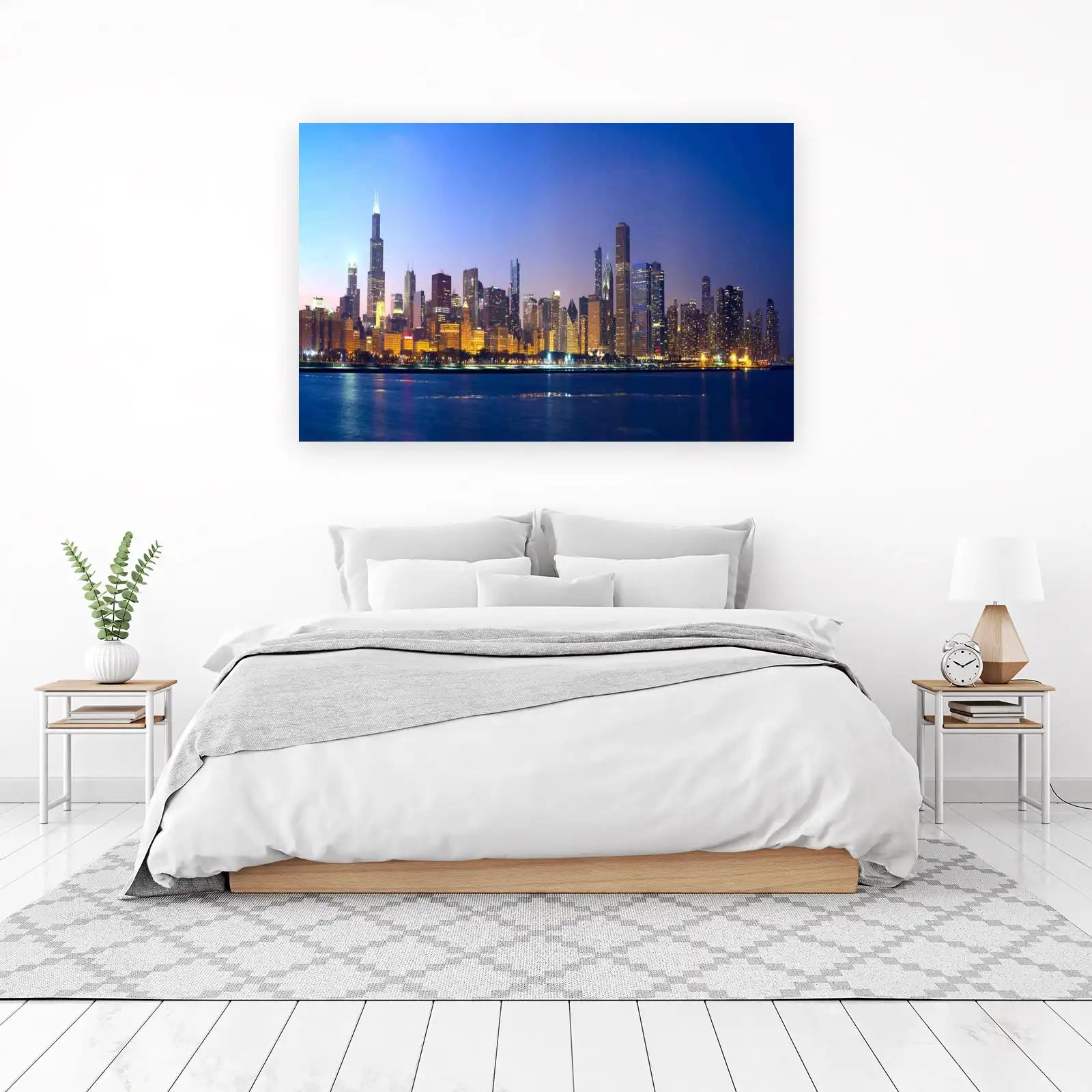 Chicago Skyline at Dusk Wall Art