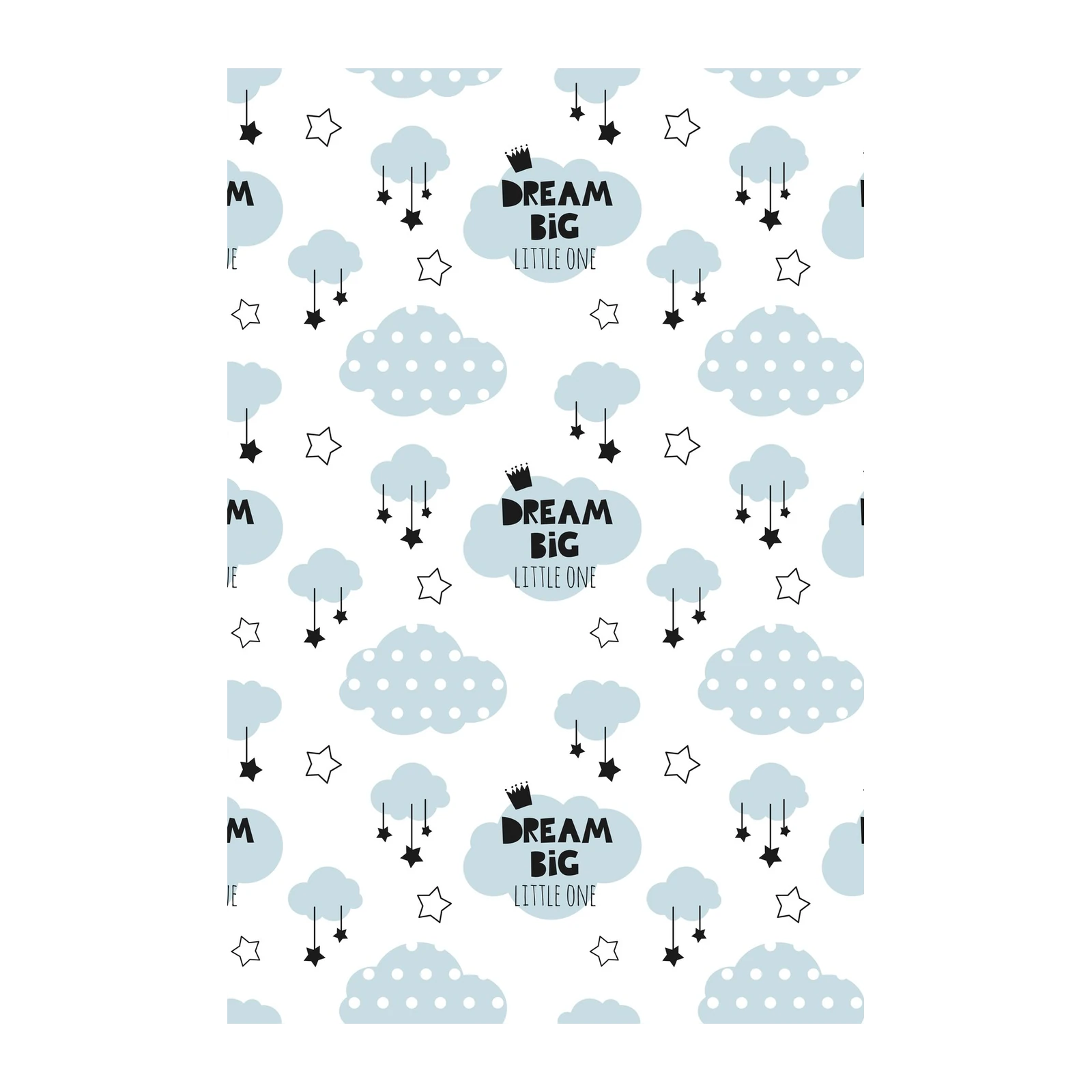 Dream Big Little One Clouds & Stars Wall Art