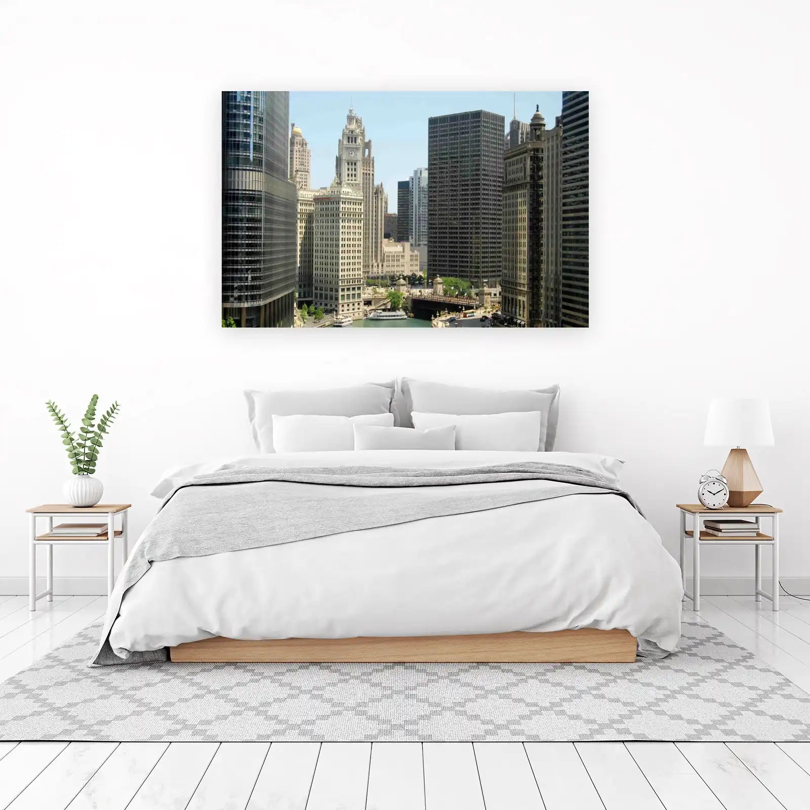 Chicago Skyline Riverfront Wall Art