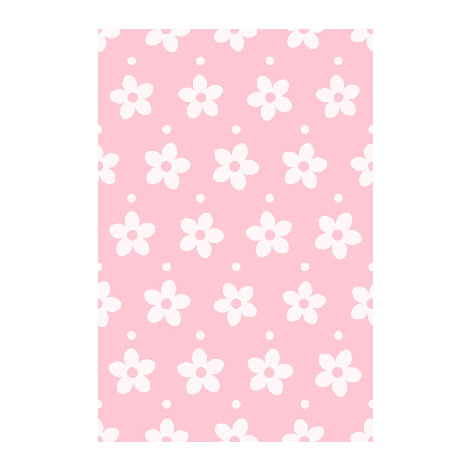 Sweet Daisy Pattern Pastel Pink Wall Art