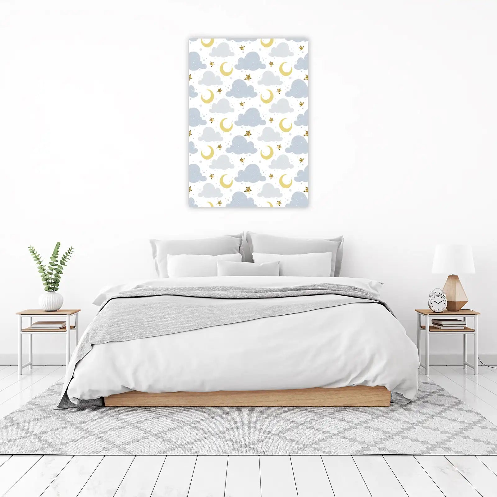 Dreamy Clouds & Stars Nursery Wall Art
