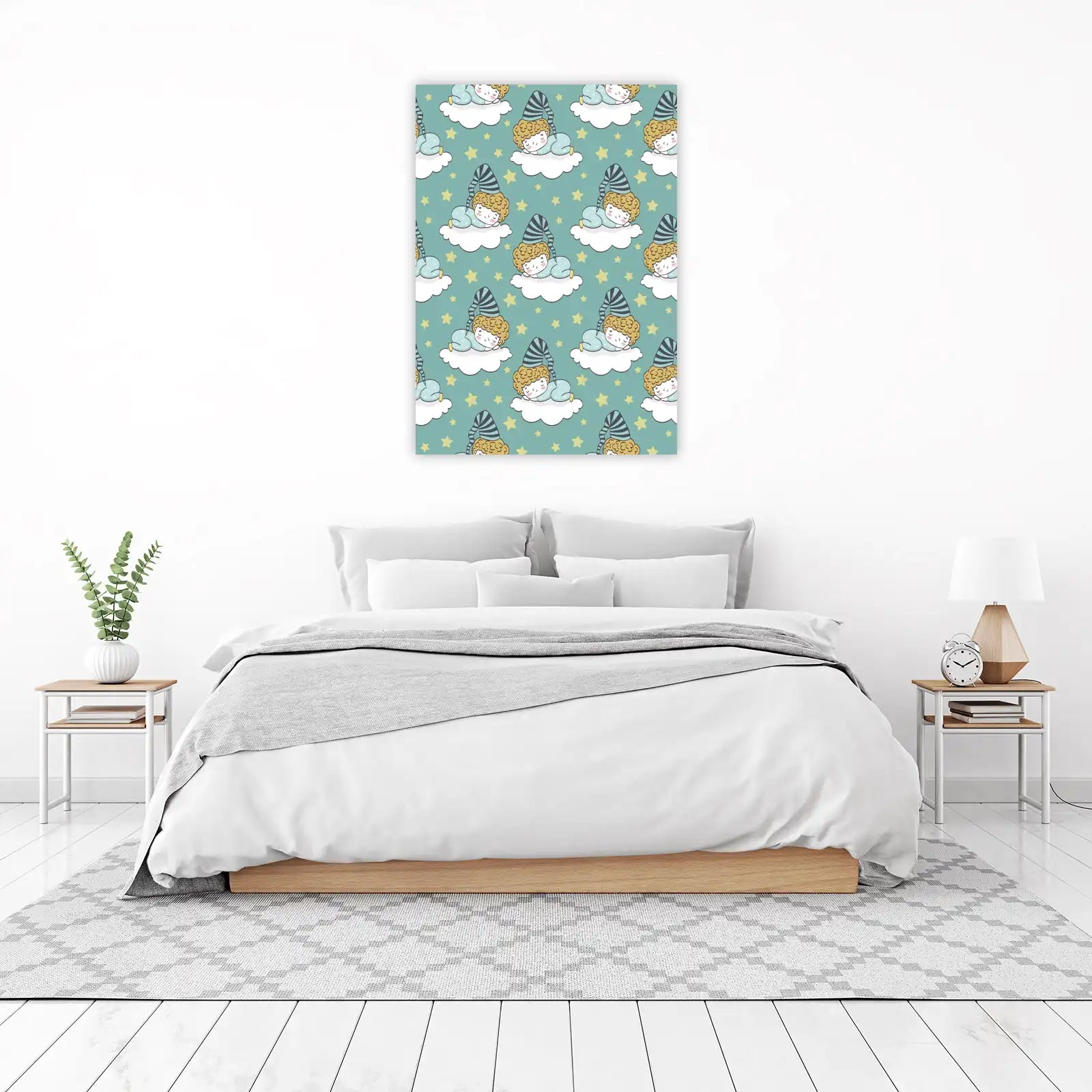 Dreamy Cloud Baby Sleeping Wall Art