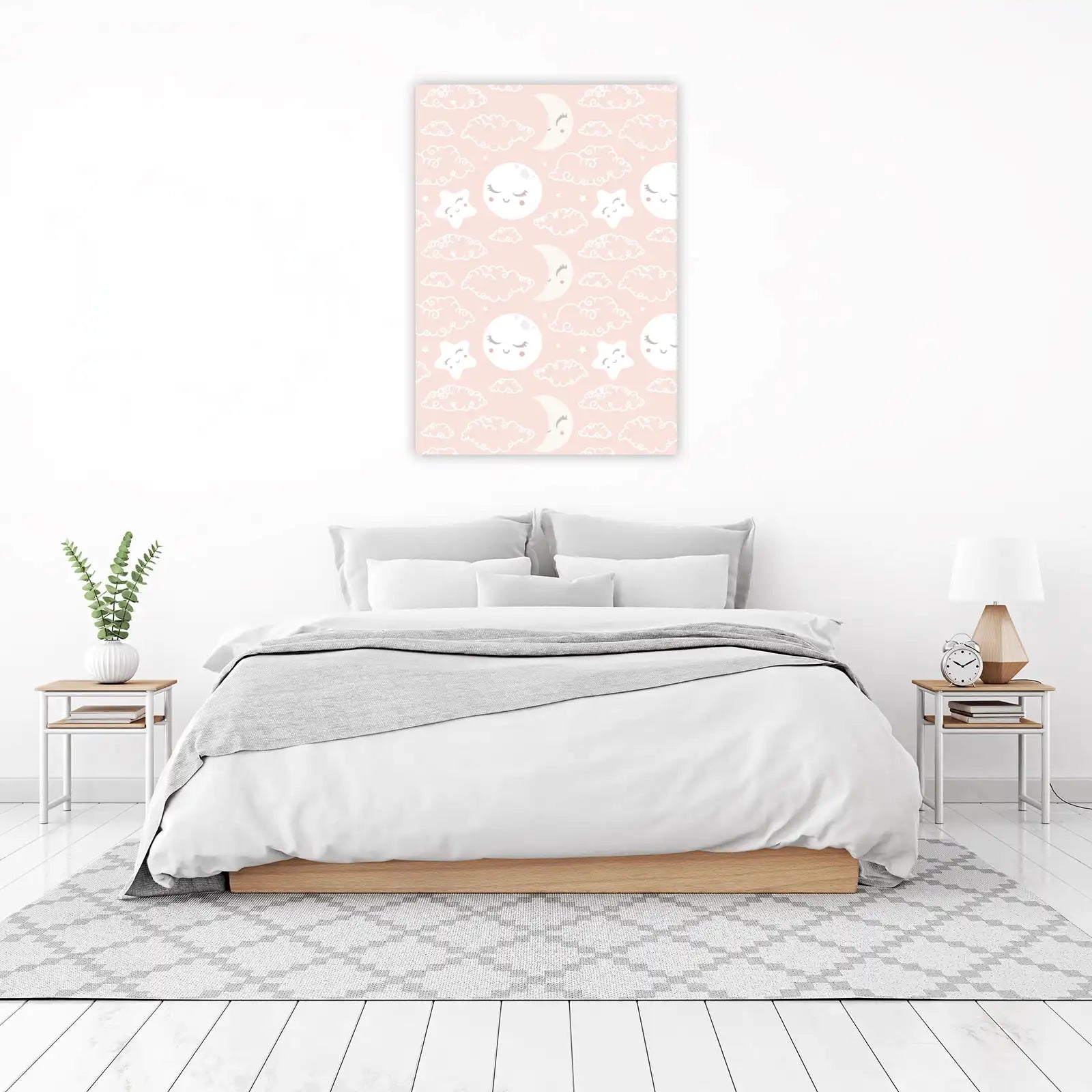 Cute Moon & Stars Nursery Art Wall Art