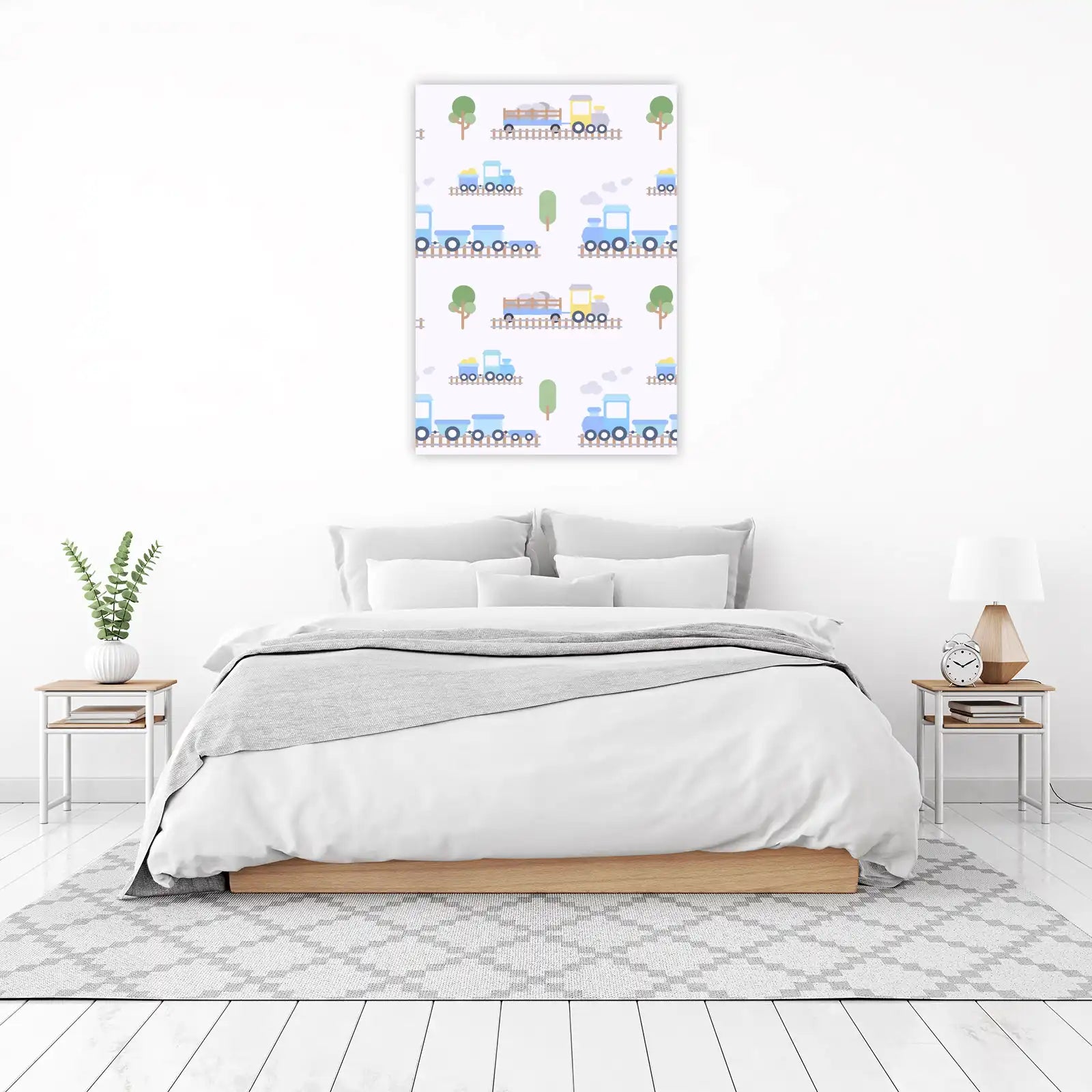 Cute Train Nursery Art Wall Art