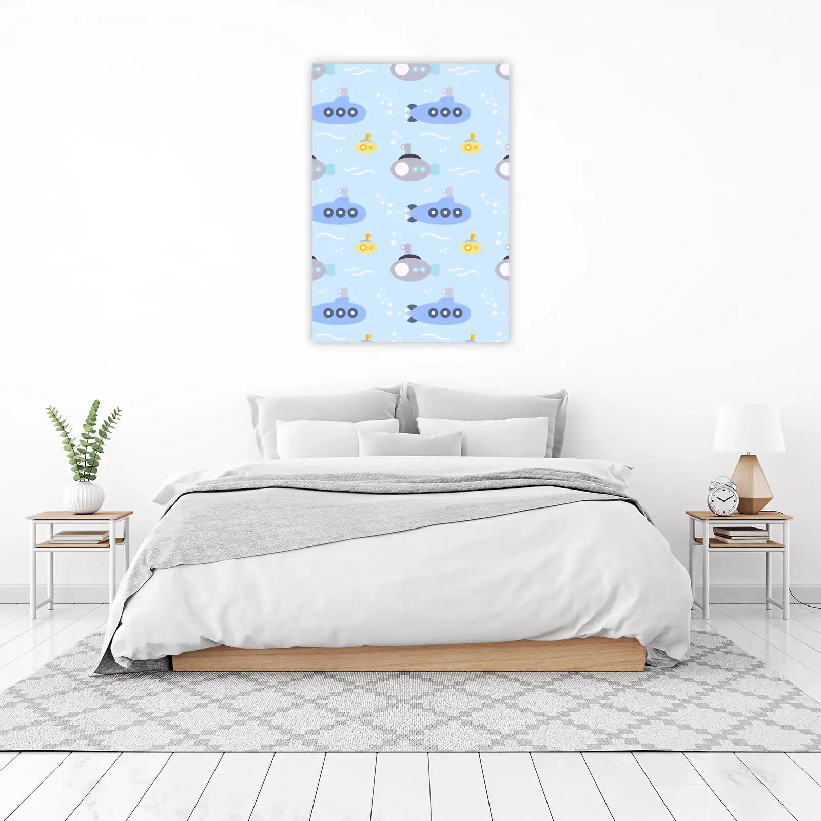 Cute Submarine Adventure Wall Art