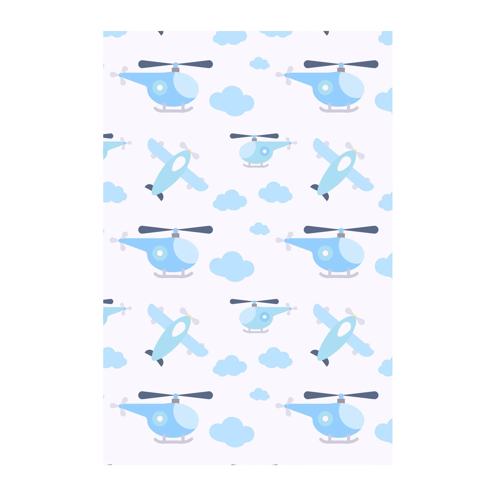 Cute Sky Adventure Helicopter & Plane Wall Art