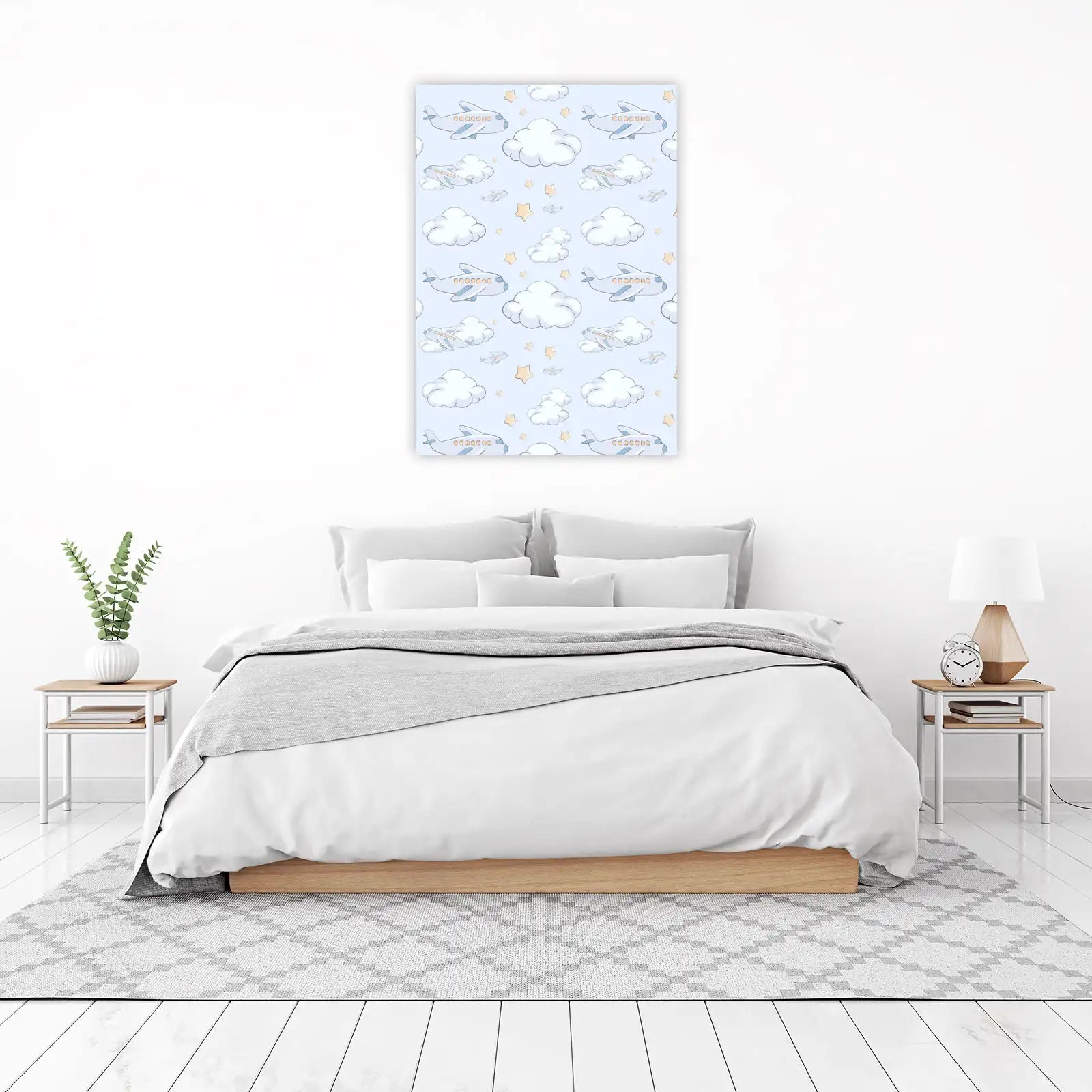Dreamy Airplane & Cloud Wall Art