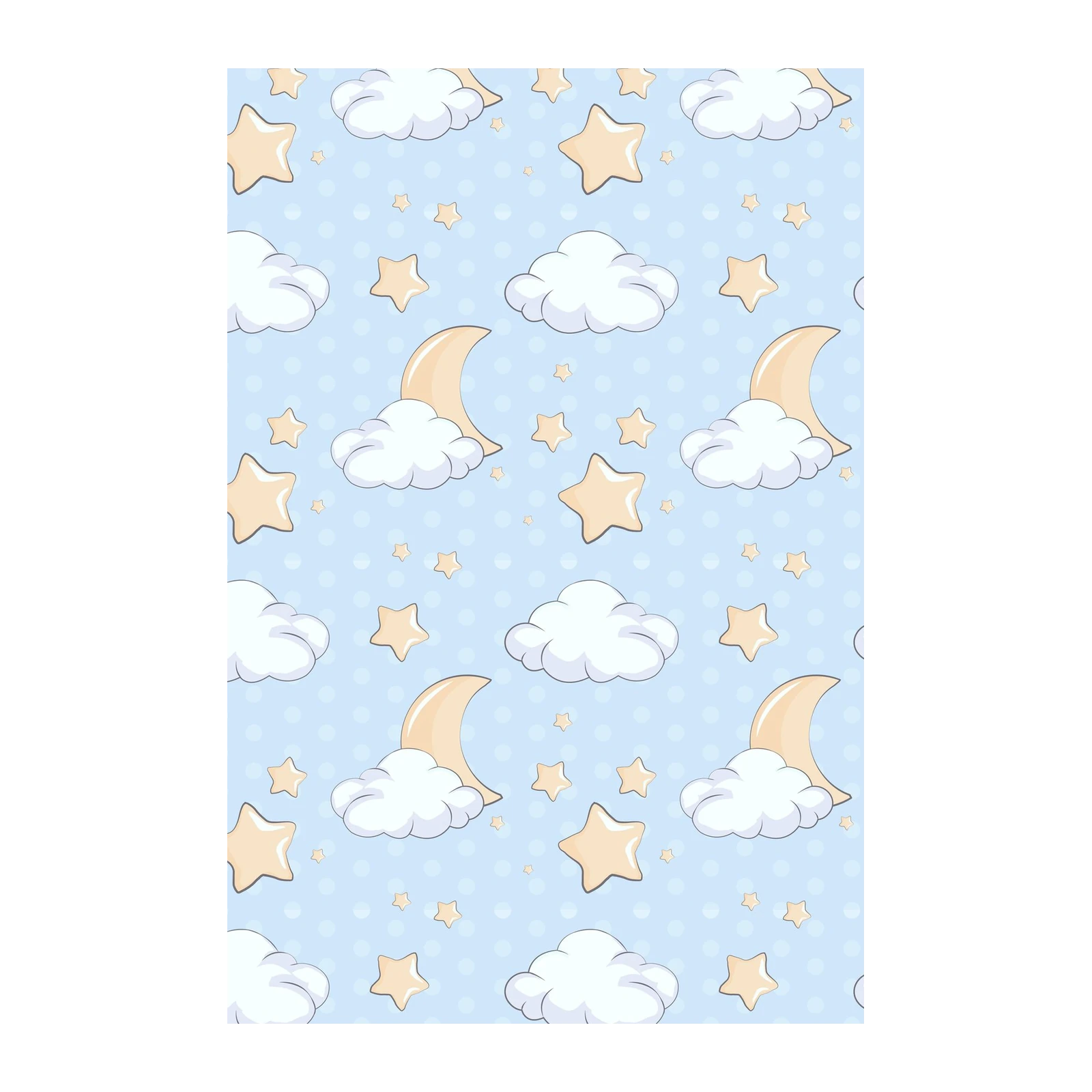 Whimsical Moon & Stars Nursery Wall Art