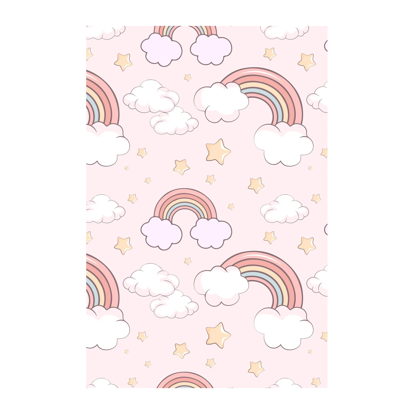 Pastel Rainbow & Stars Nursery Wall Art Wall Art