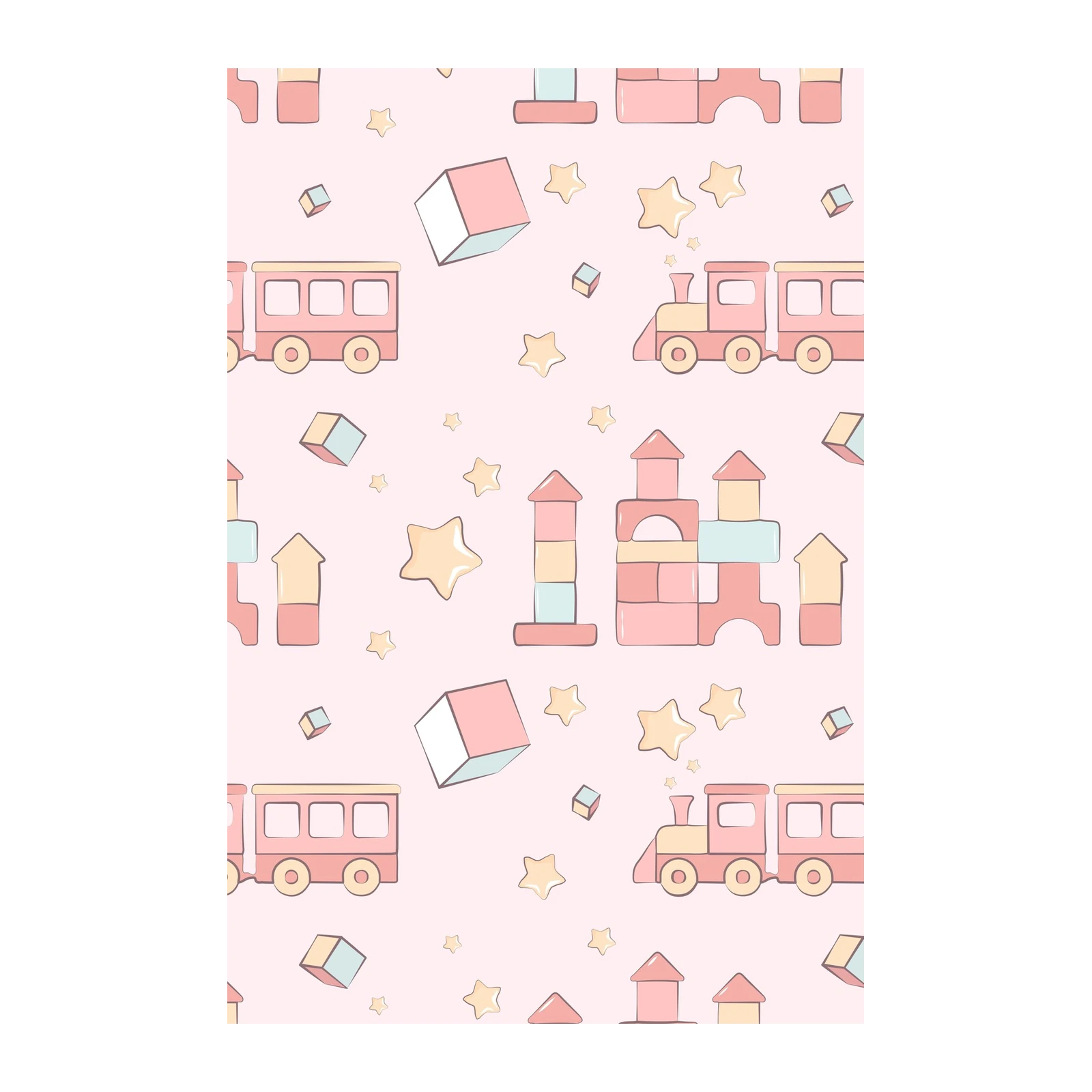 Sweet Dreams Toy Train & Blocks Wall Art