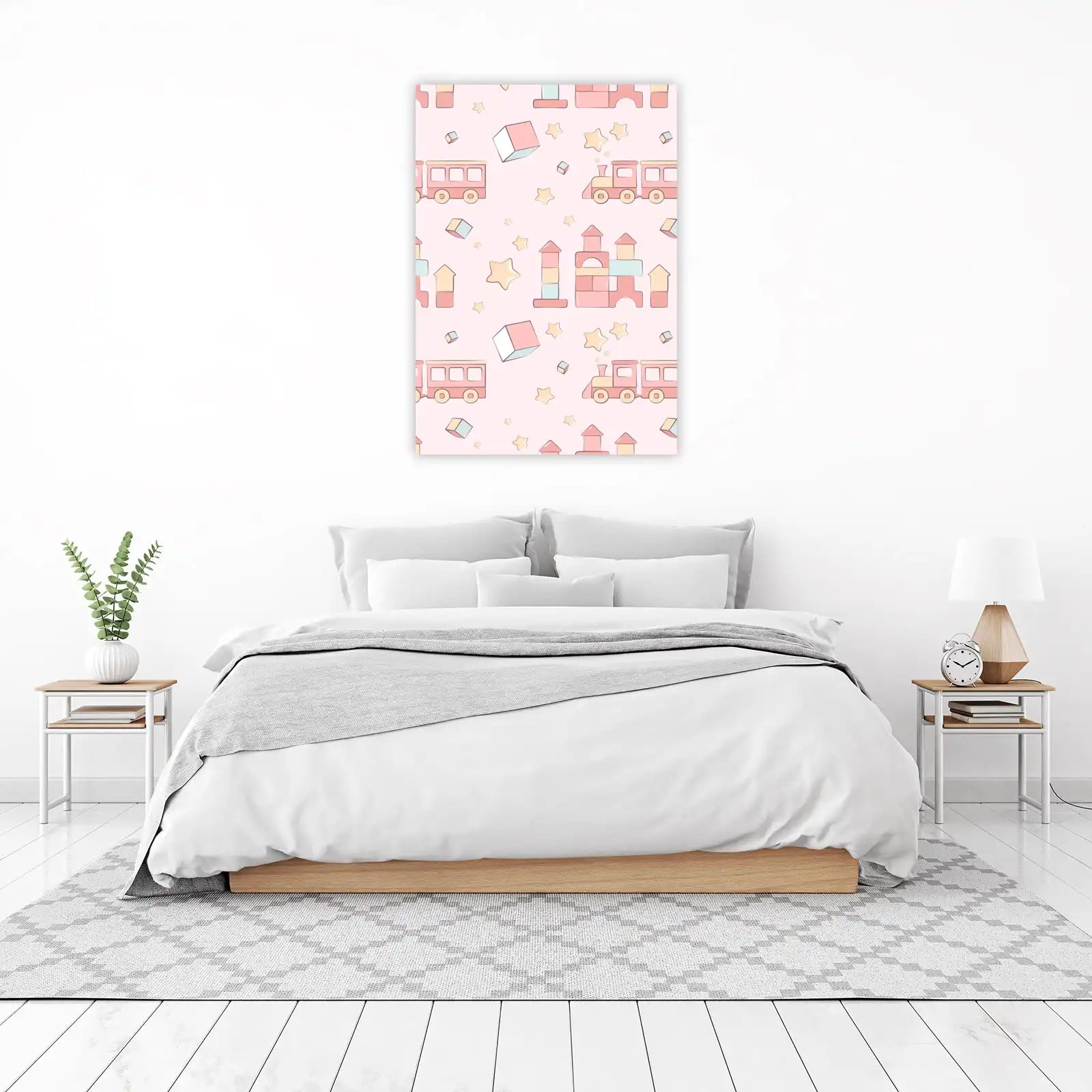Sweet Dreams Toy Train & Blocks Wall Art