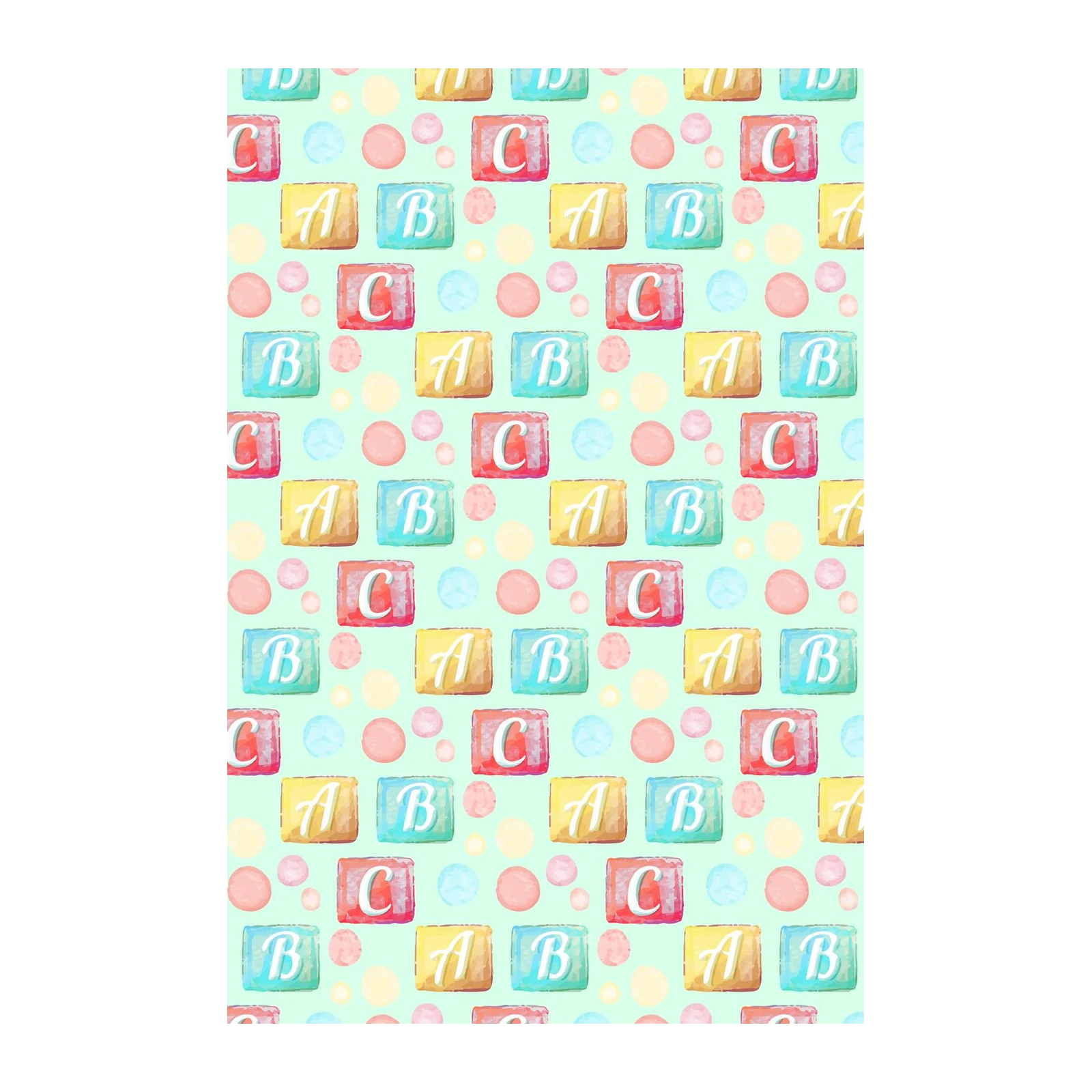 ABC Blocks Watercolor Delight Wall Art