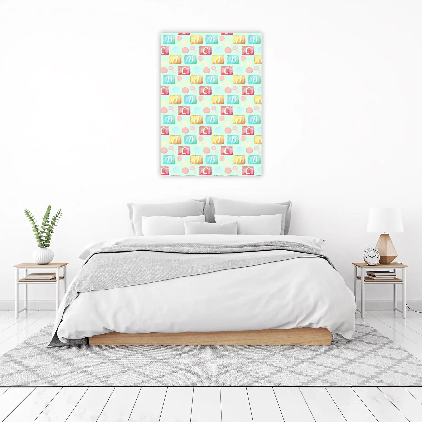 ABC Blocks Watercolor Delight Wall Art