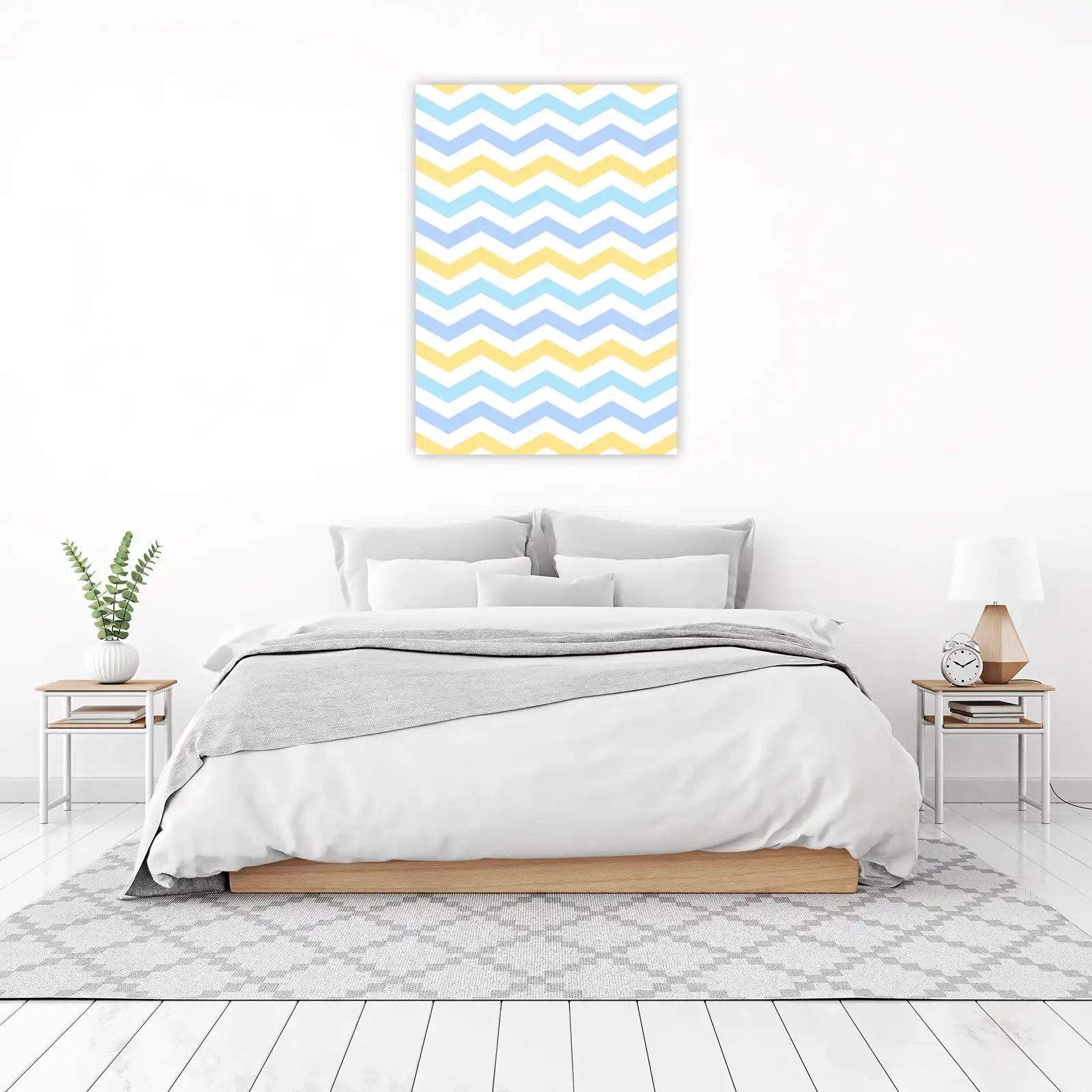 Soft Chevron Pattern Wall Art