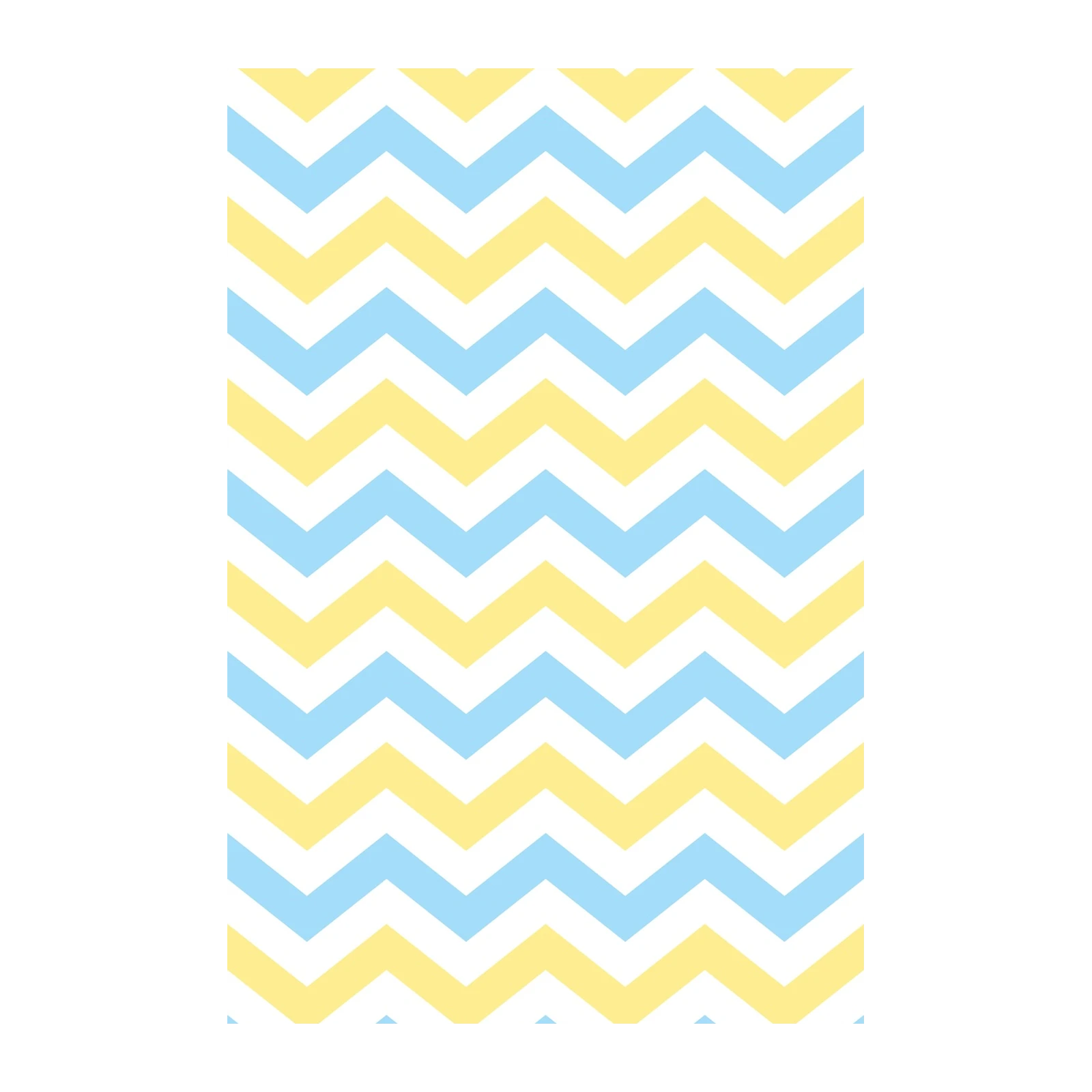 Charming Yellow & Blue Chevron Pattern Wall Art
