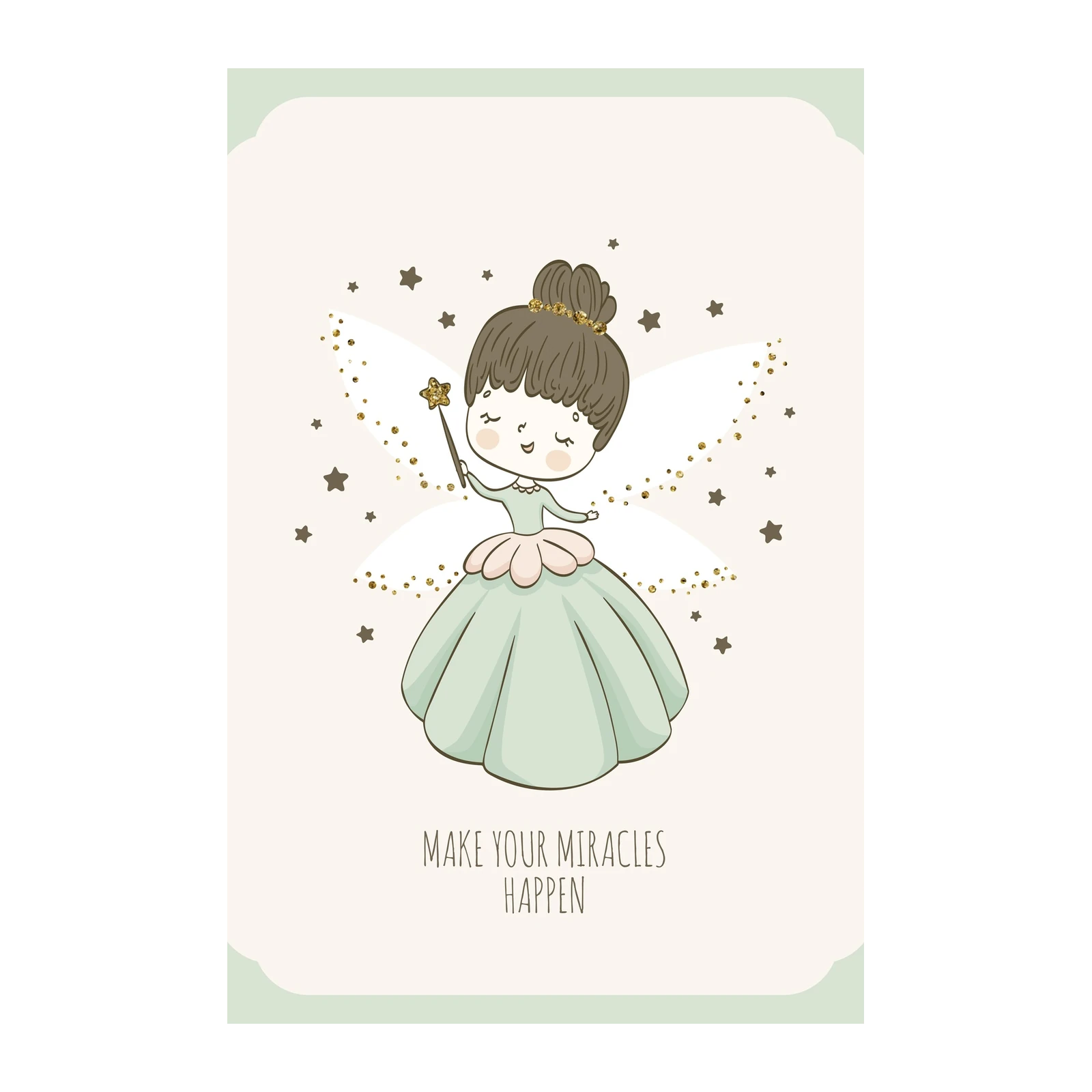 Whimsical Fairy "Make Your Miracles Happen" Wall Art