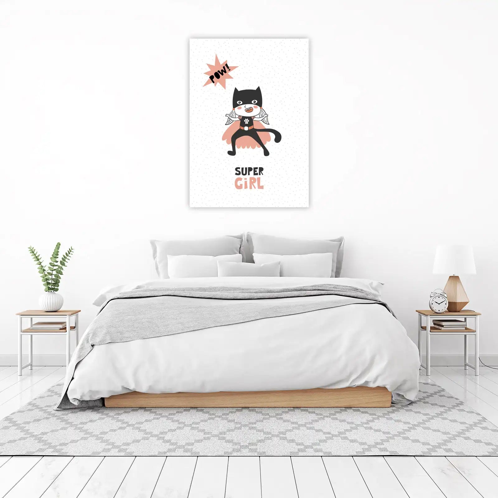 Super Girl Superhero Art Wall Art