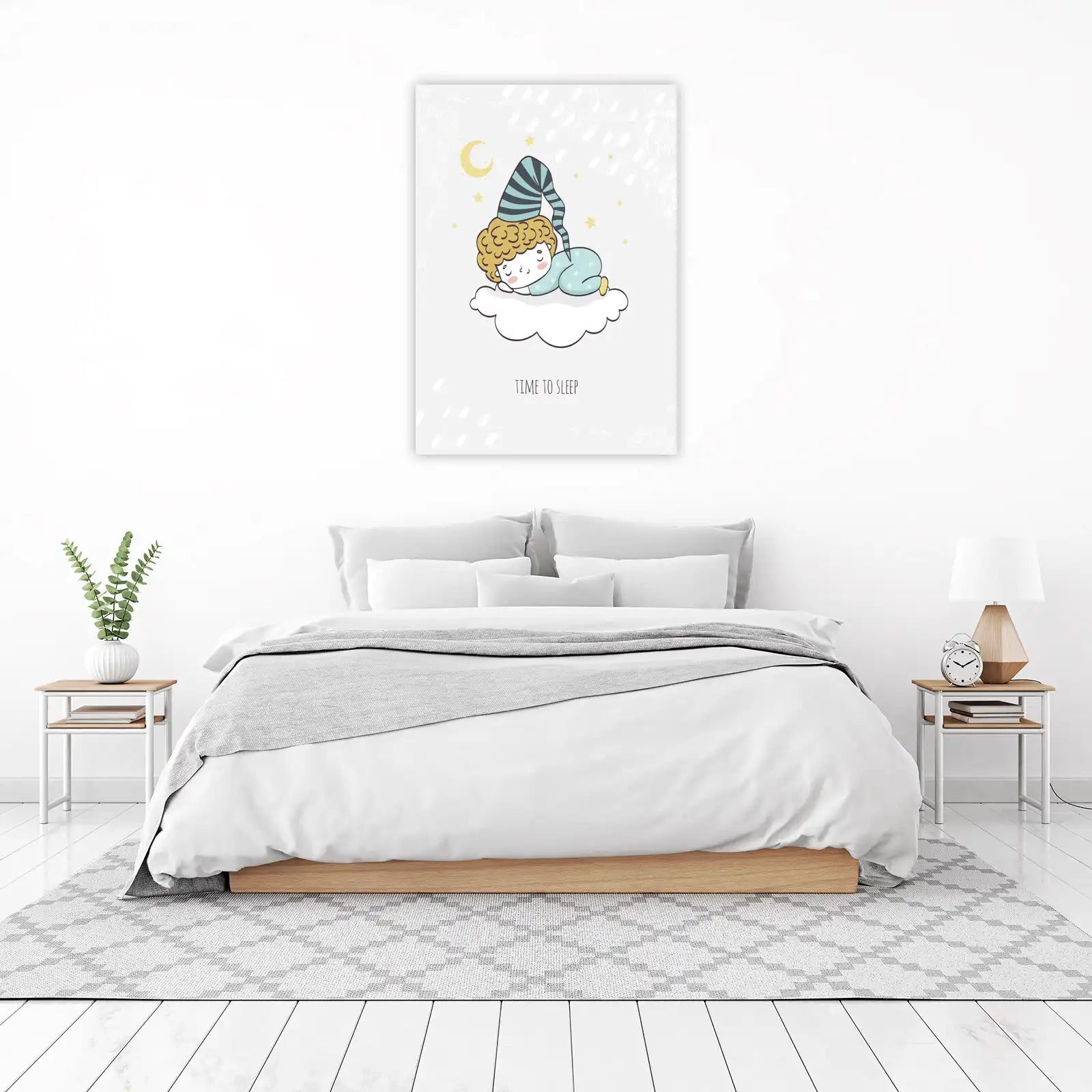Sweet Dreams Cloud Boy "Time to Sleep" Wall Art
