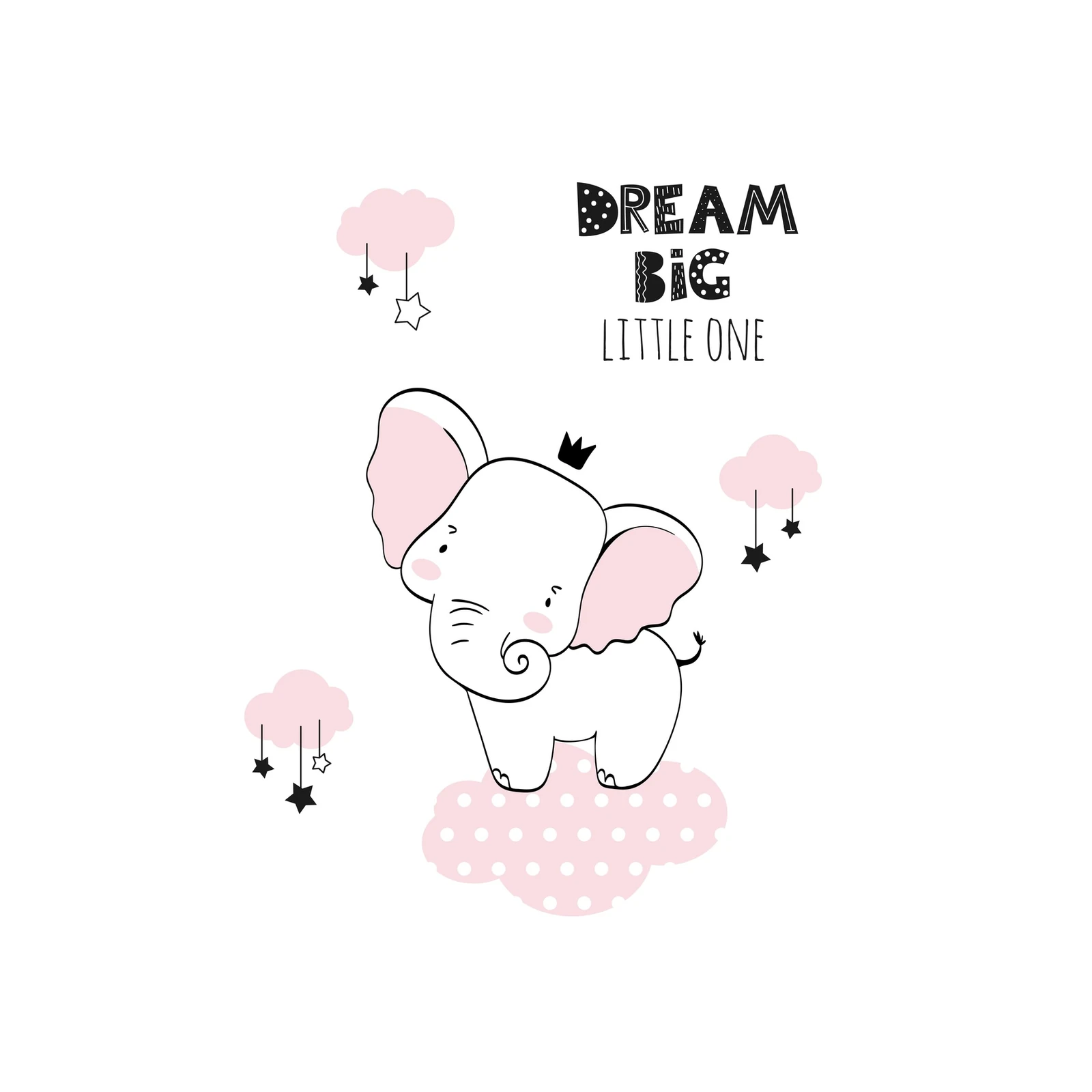 Adorable Elephant Dream Big Little One Wall Art