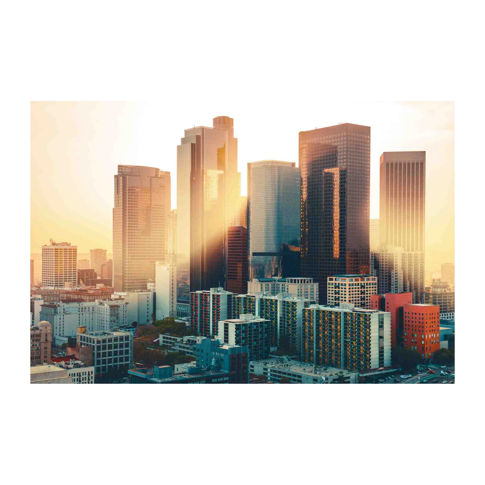 Urban Sunset Skyline Wall Art