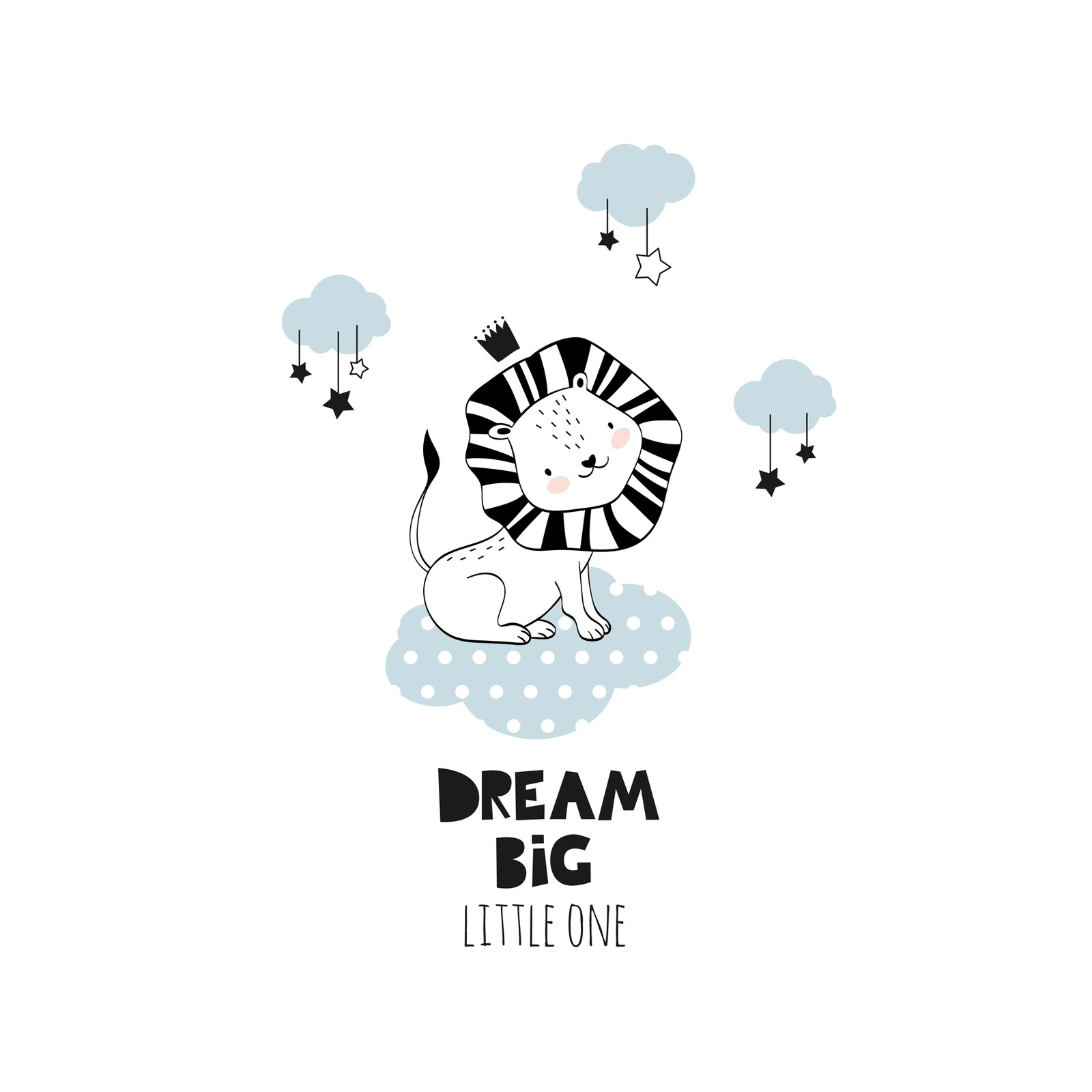 Dream Big Lion Nursery Wall Art