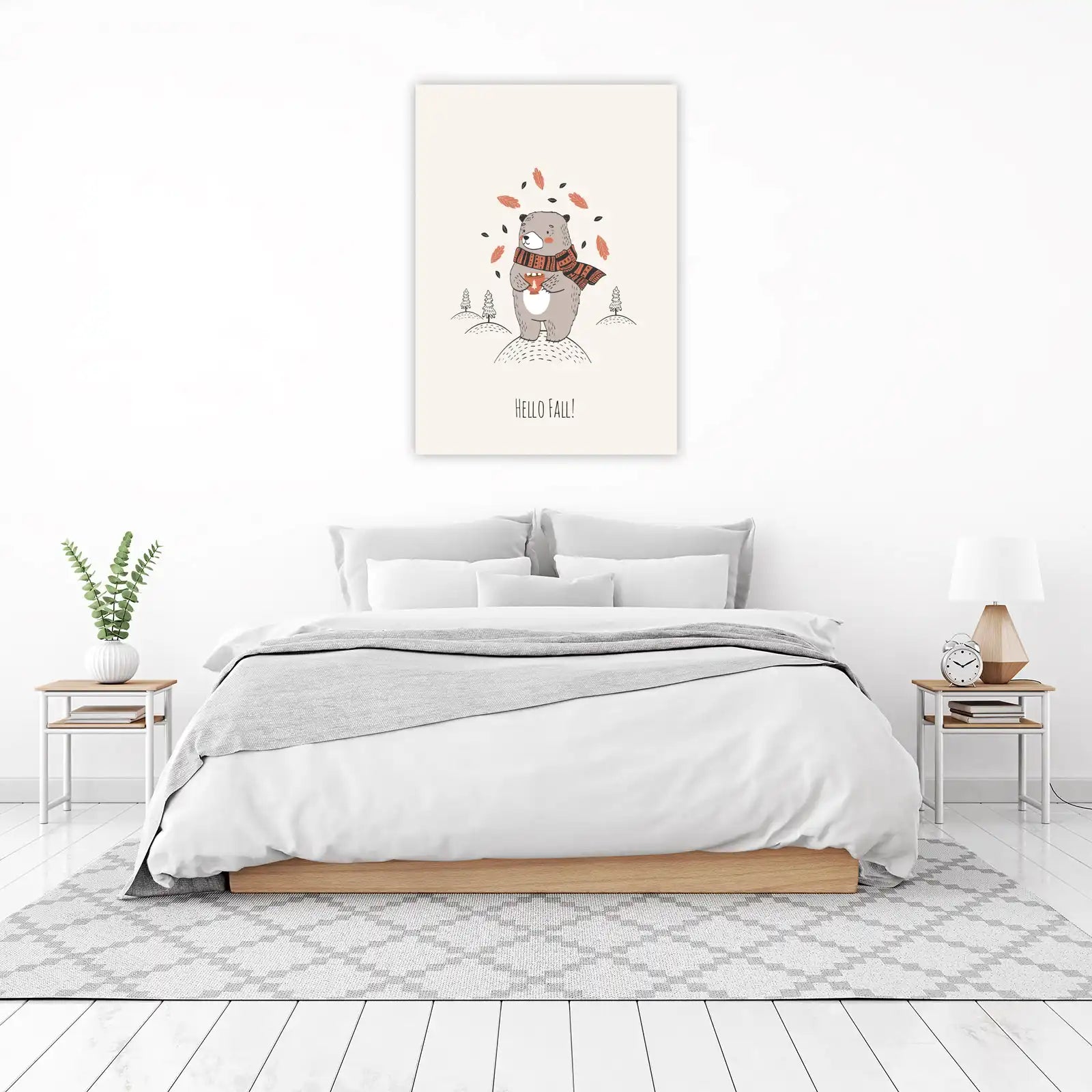 Cozy Bear Fall Vibes Wall Art