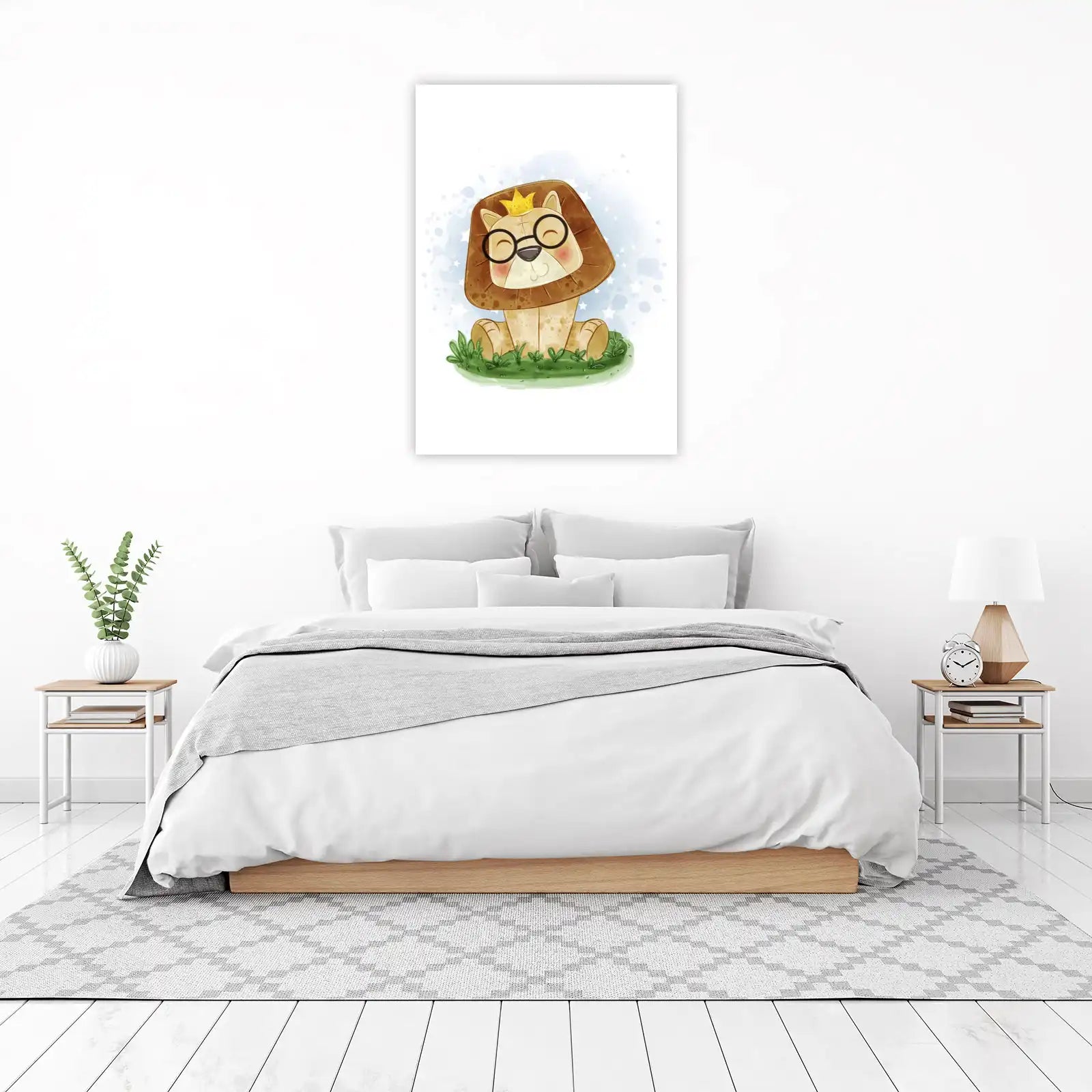 Cute Lion King Nursery Wall Art