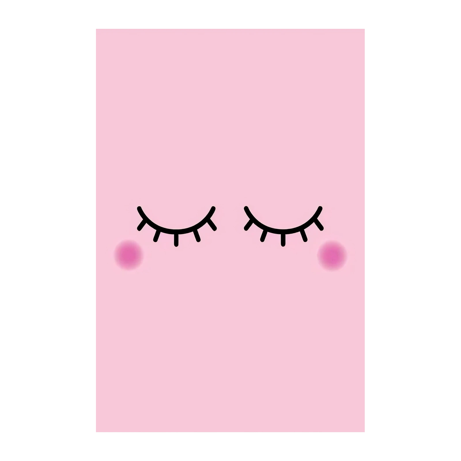 Sweet Dreams Cute Eyes Pink Wall Art