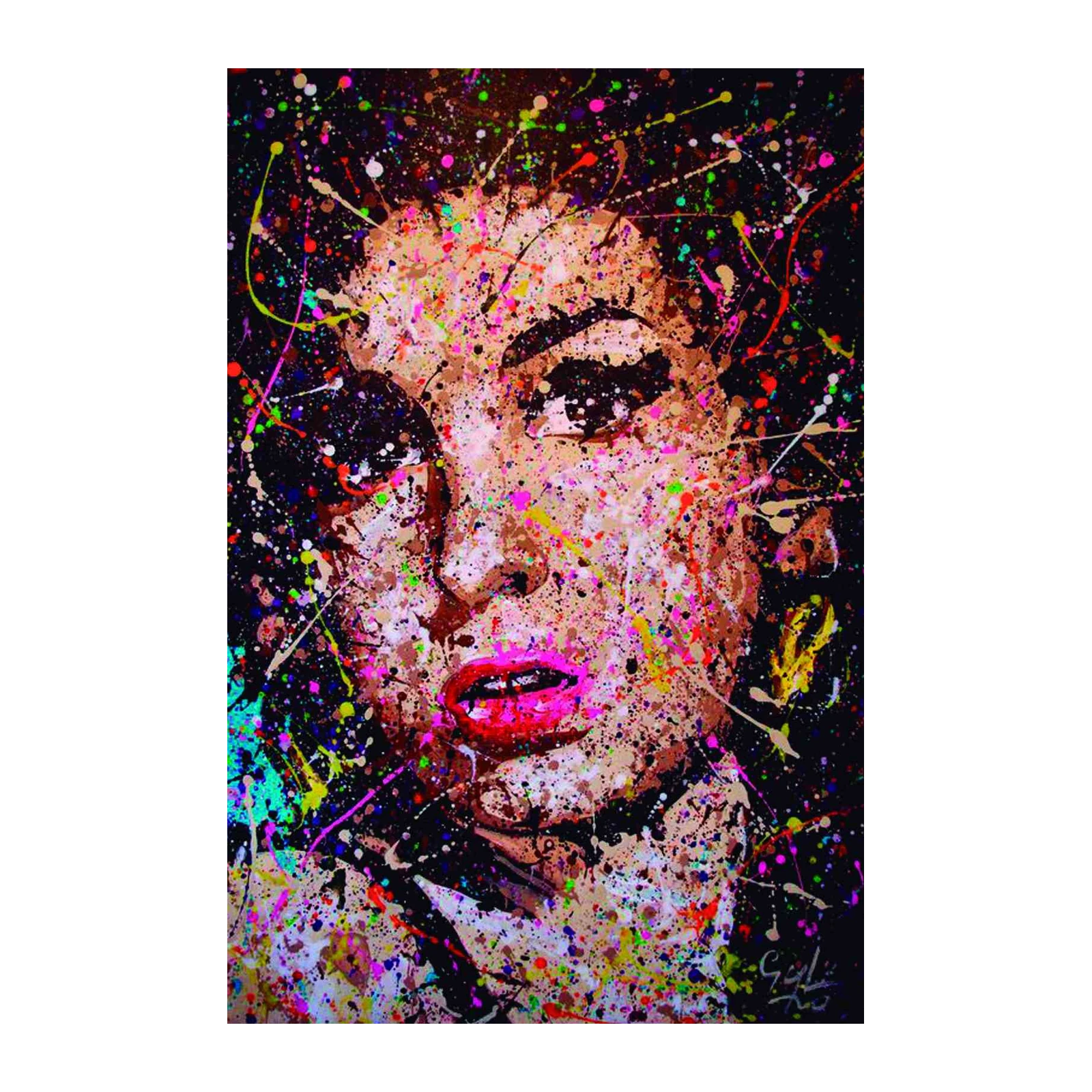 Vibrant Marilyn Monroe Splatter Wall Art