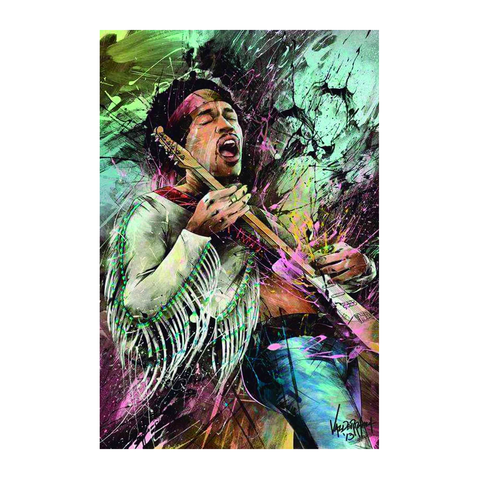 Jimi Hendrix Rock Legend Guitar Wall Art