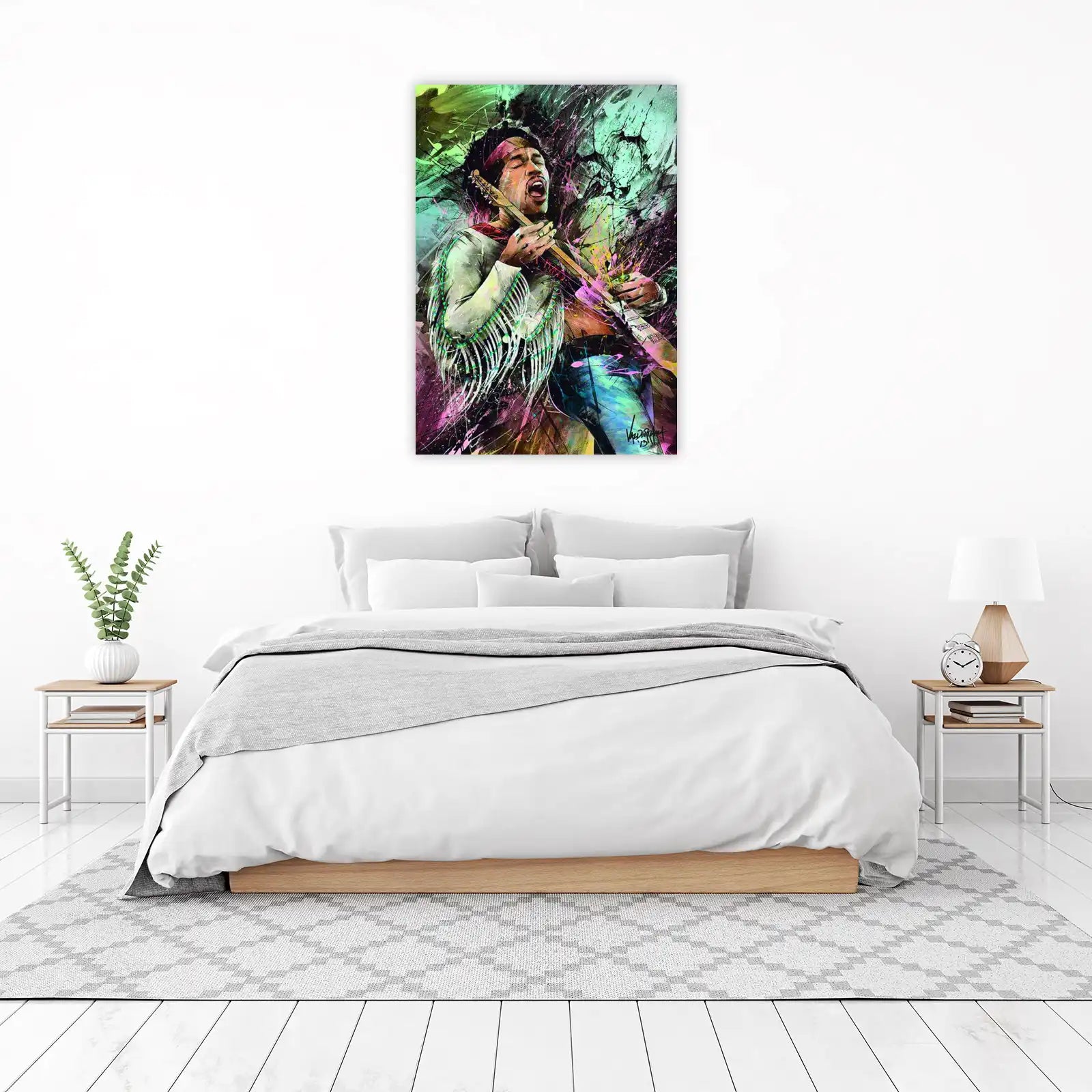 Jimi Hendrix Rock Legend Guitar Wall Art