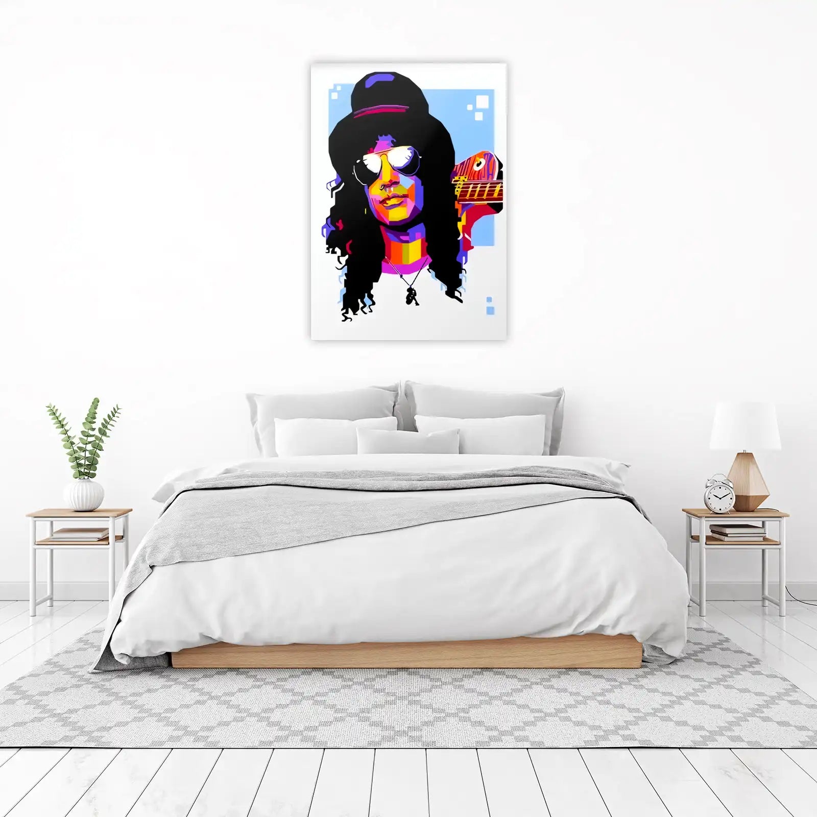 Vibrant Rock Guitarist Pop Art Wall Art