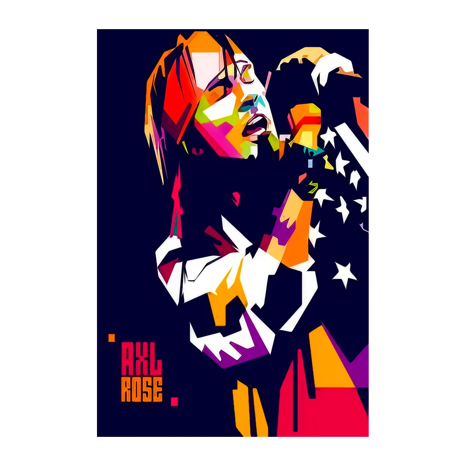 Vibrant Axl Rose Pop Art Wall Art