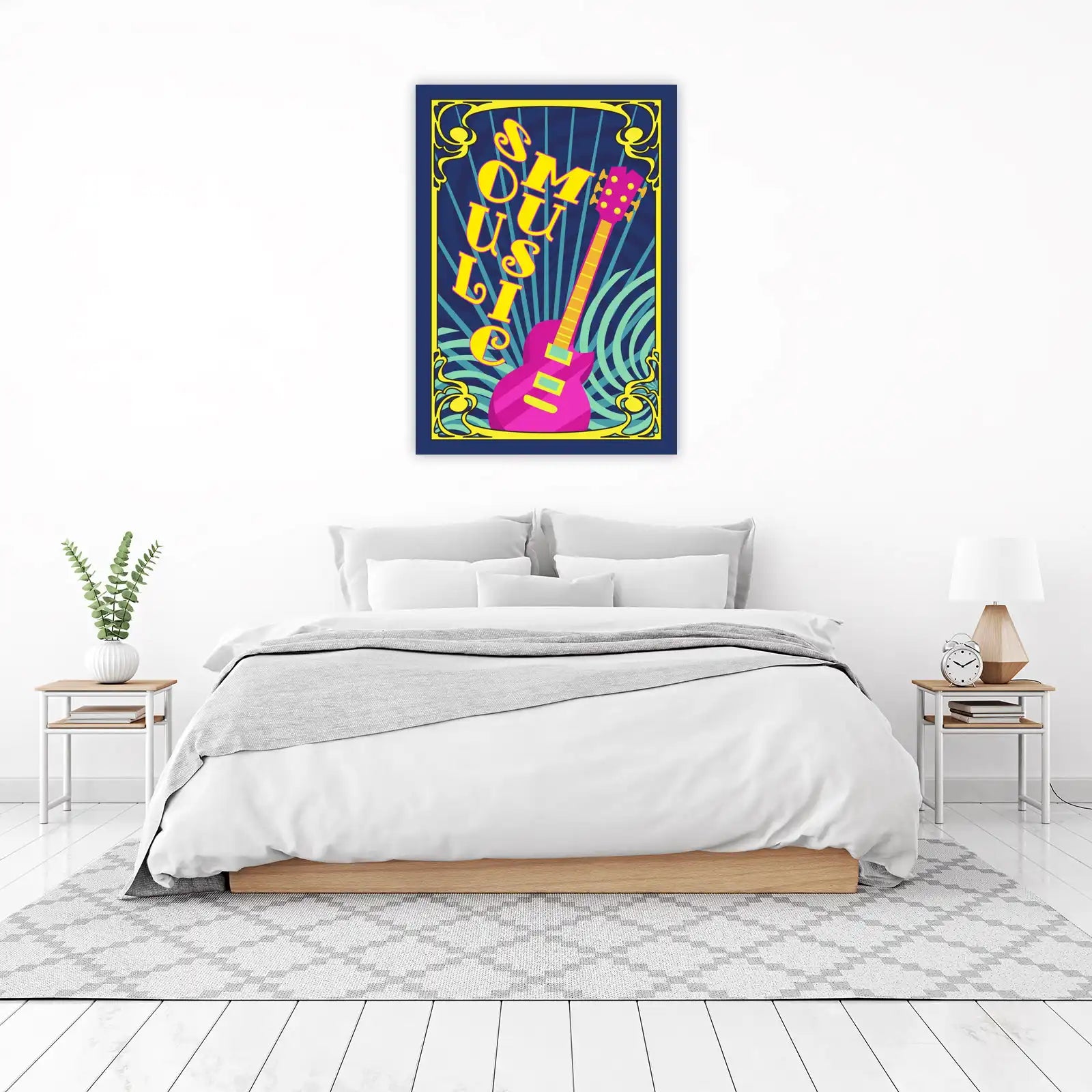 Psychedelic Guitar Music Vibes Wall Art