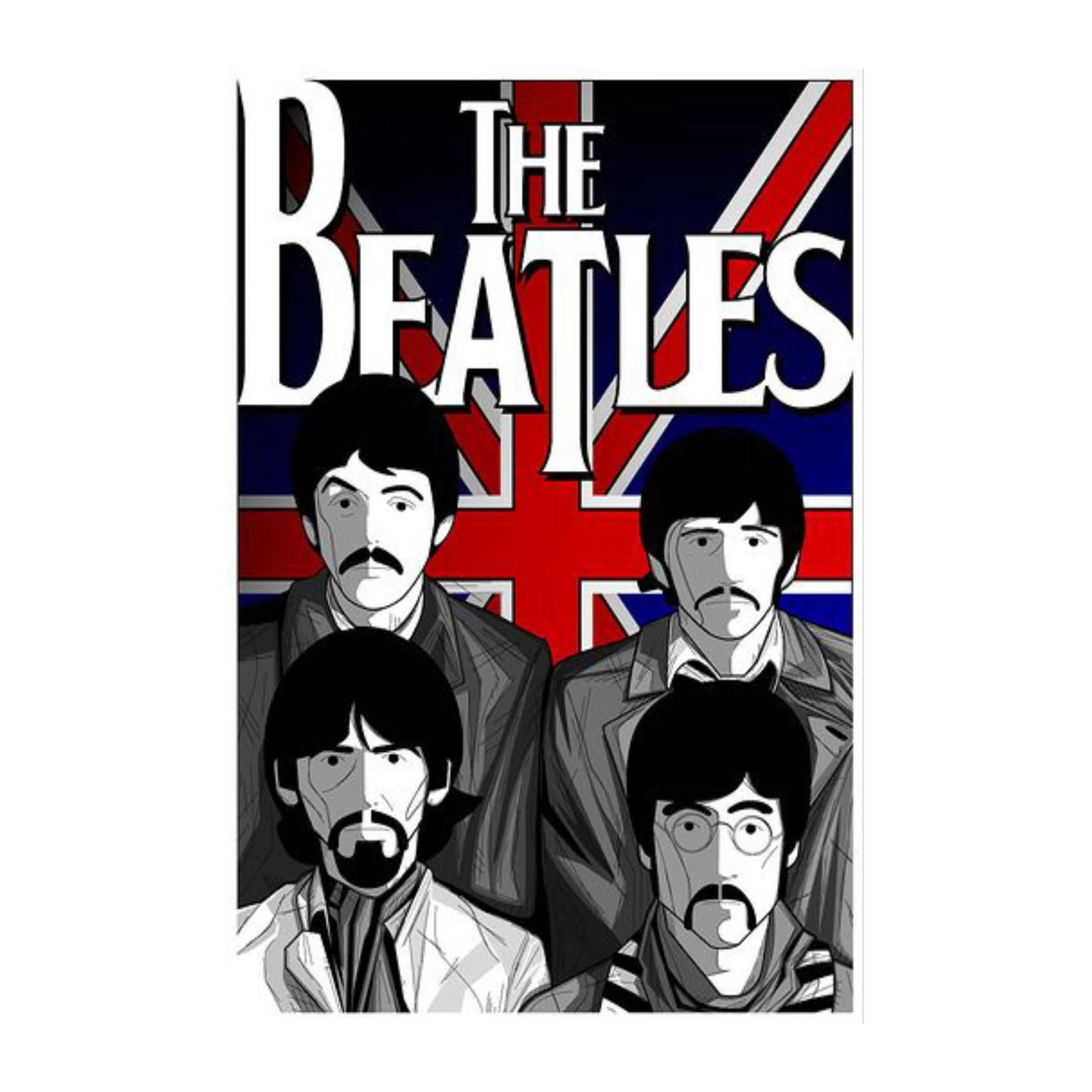 The Beatles Iconic Union Jack Wall Art
