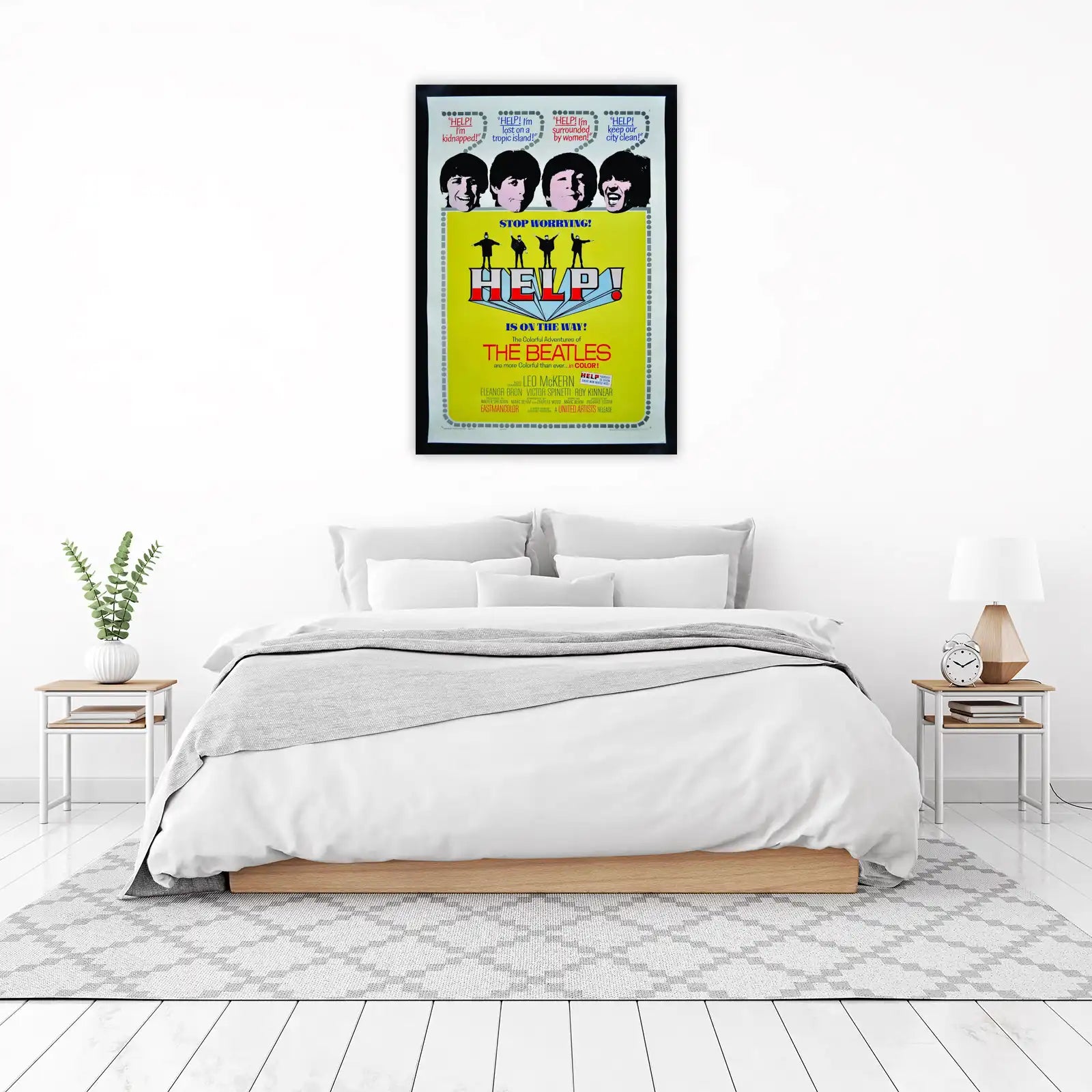 Retro Beatles HELP! Movie Poster Wall Art