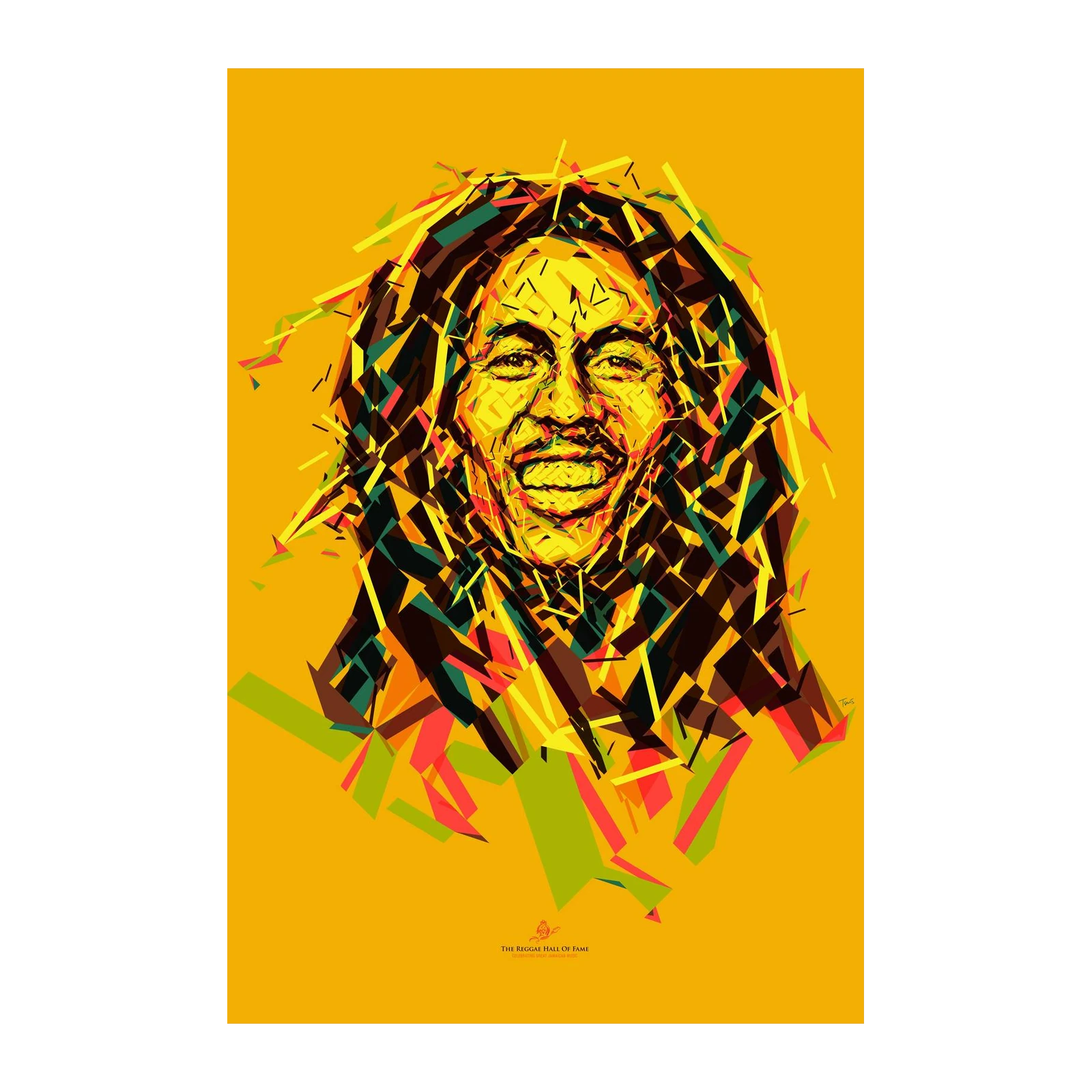 Bob Marley Abstract WPAP Wall Art