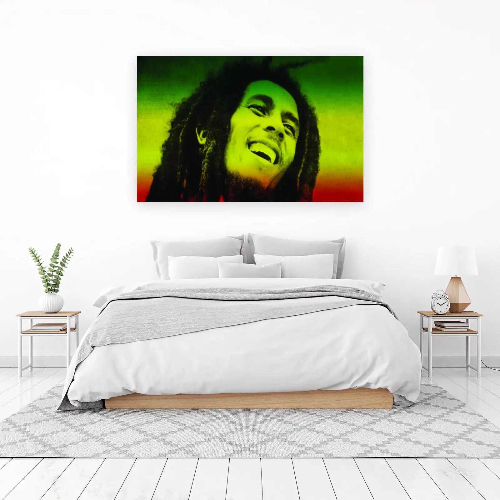 Vibrant Bob Marley Reggae Legend Wall Art
