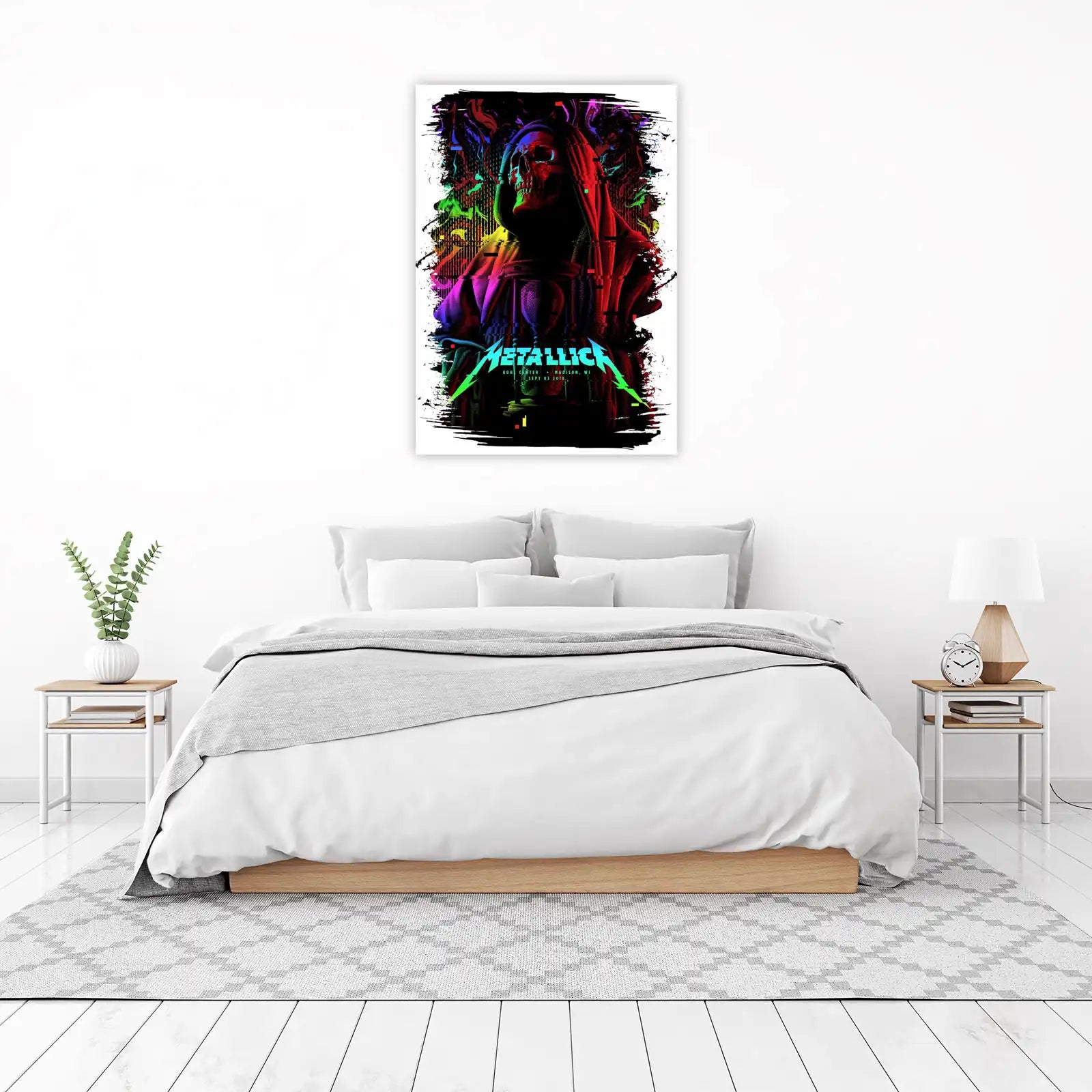 Metallica Grim Reaper Glitch Art Wall Art