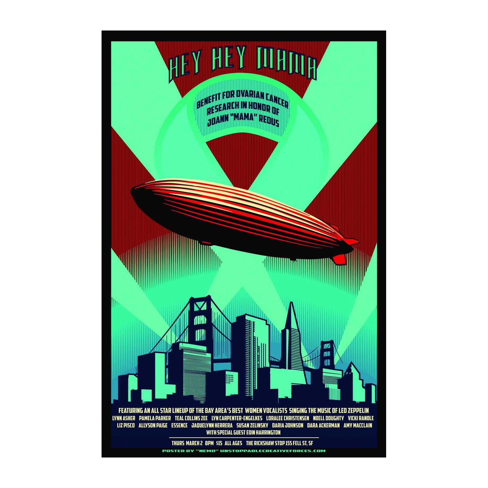 Vintage Airship Cityscape Wall Art