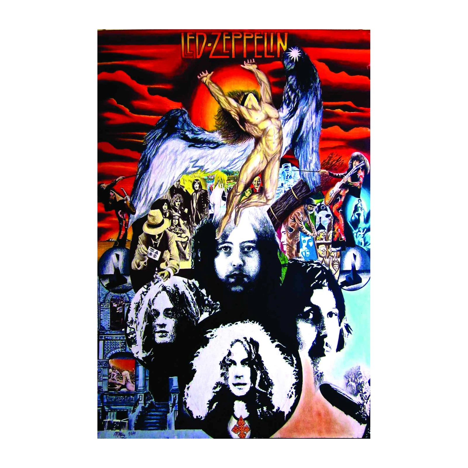 Led Zeppelin Montage Wall Art Wall Art