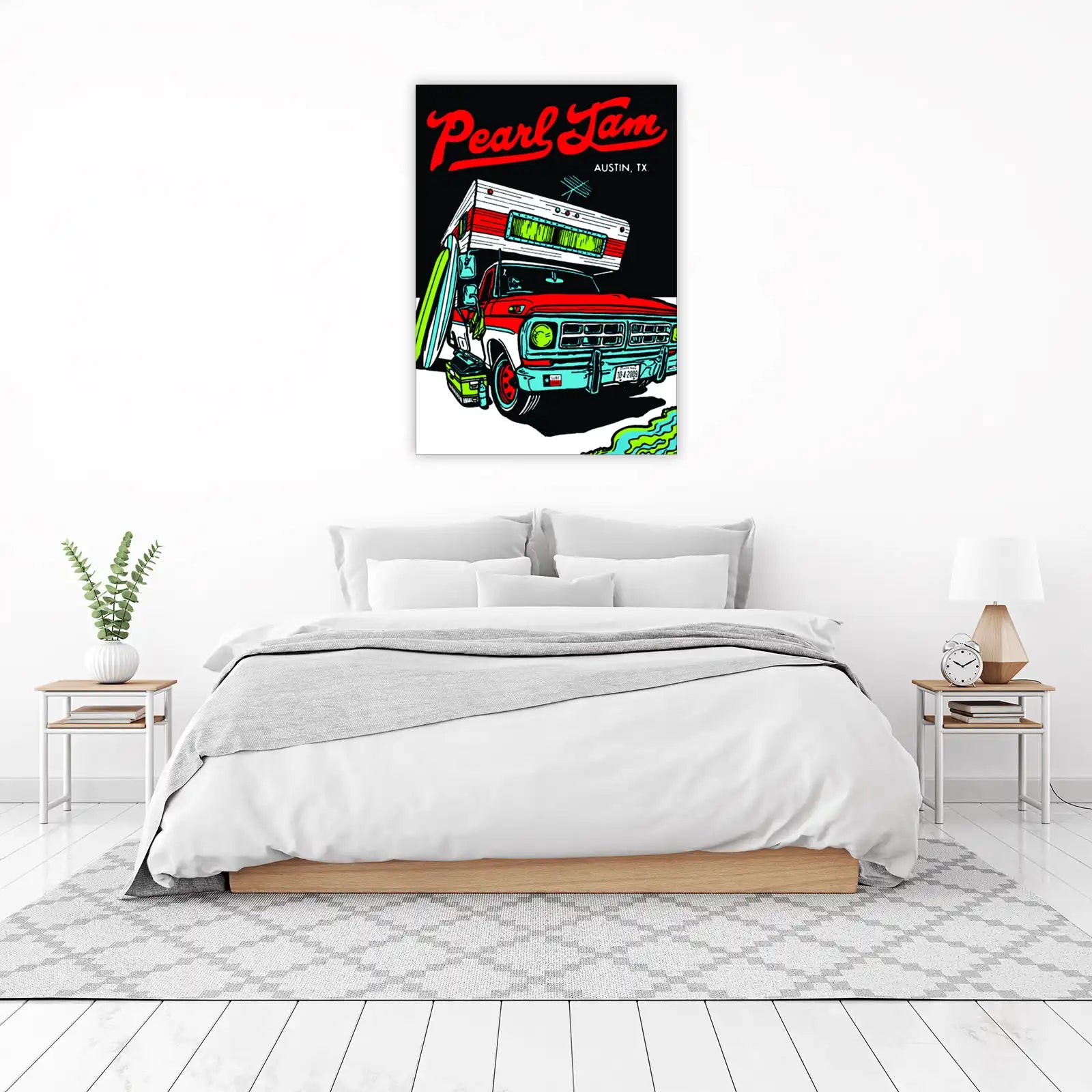 Pearl Jam Austin TX Camper Surf Wall Art