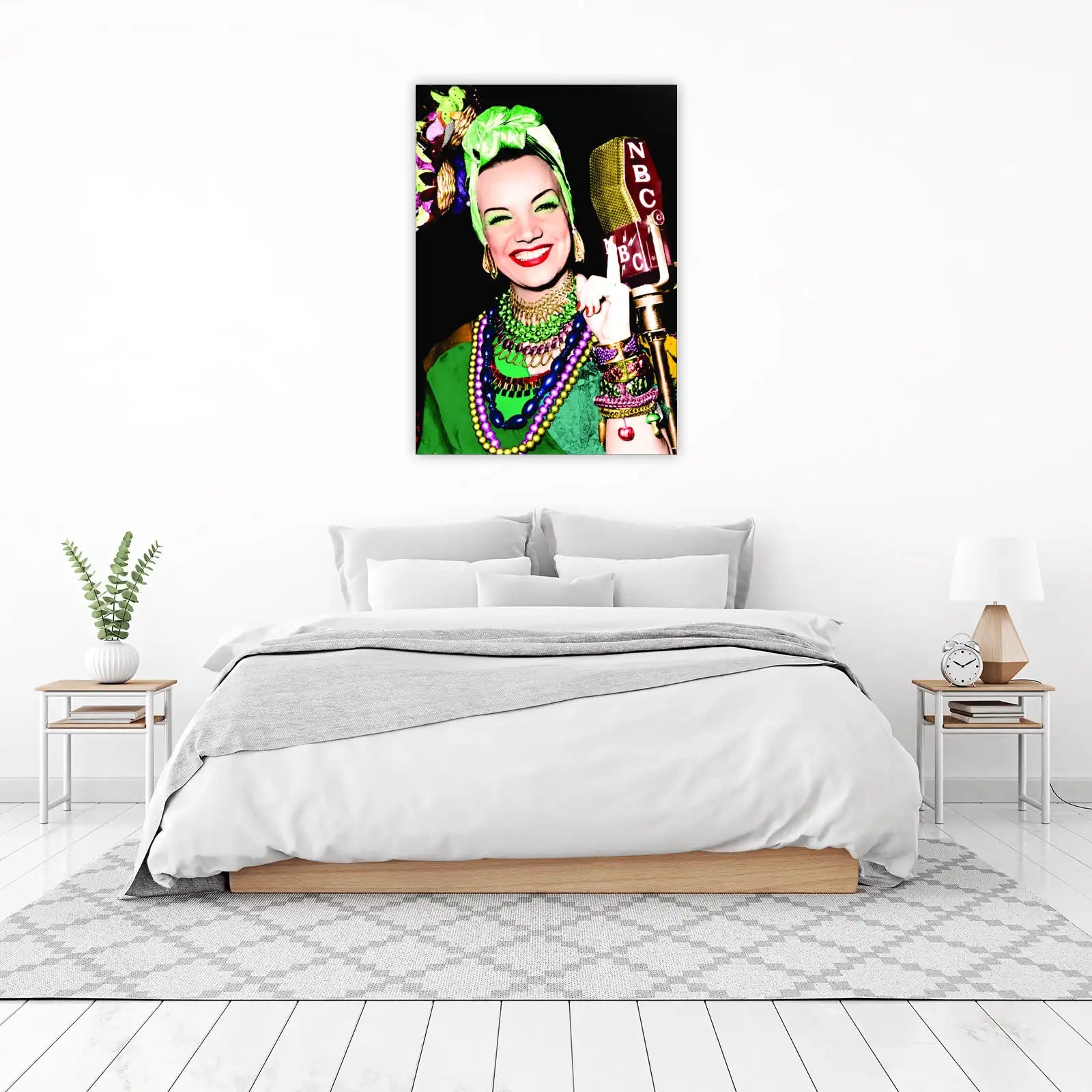 Vibrant Diva Retro Microphone Wall Art